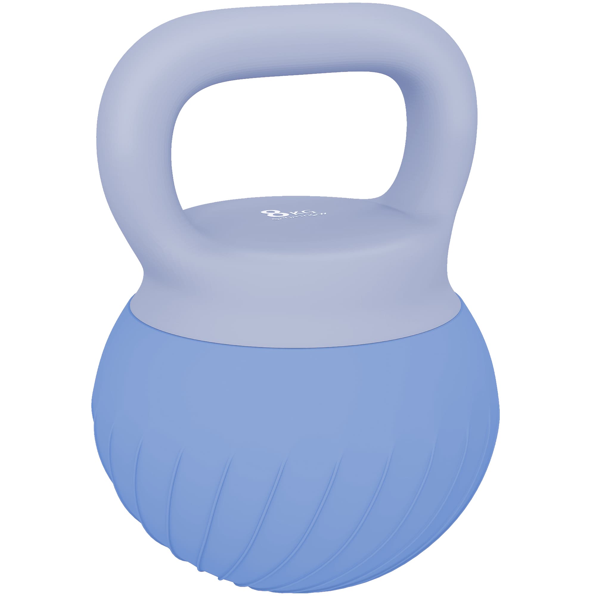 SPORTNOW Kettlebell 8 kg, Haltère avec Poignée Ergonomique Antidérapante, Haltère à Boule, Musculation, Entraînement, Bleu
