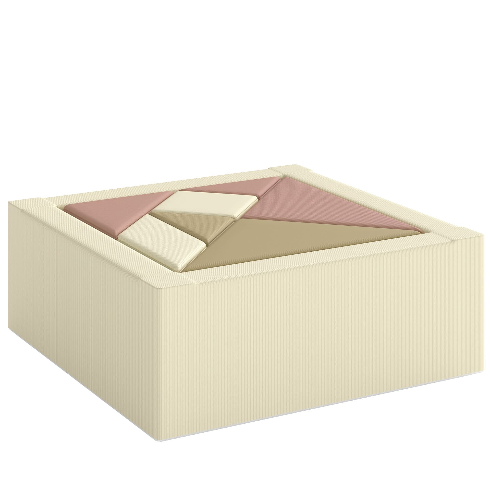 AIYAPLAY Parcours motricité bébé 9PCS avec piscine à balles, module en mousse souple avec housse en velours côtelé, multicolore