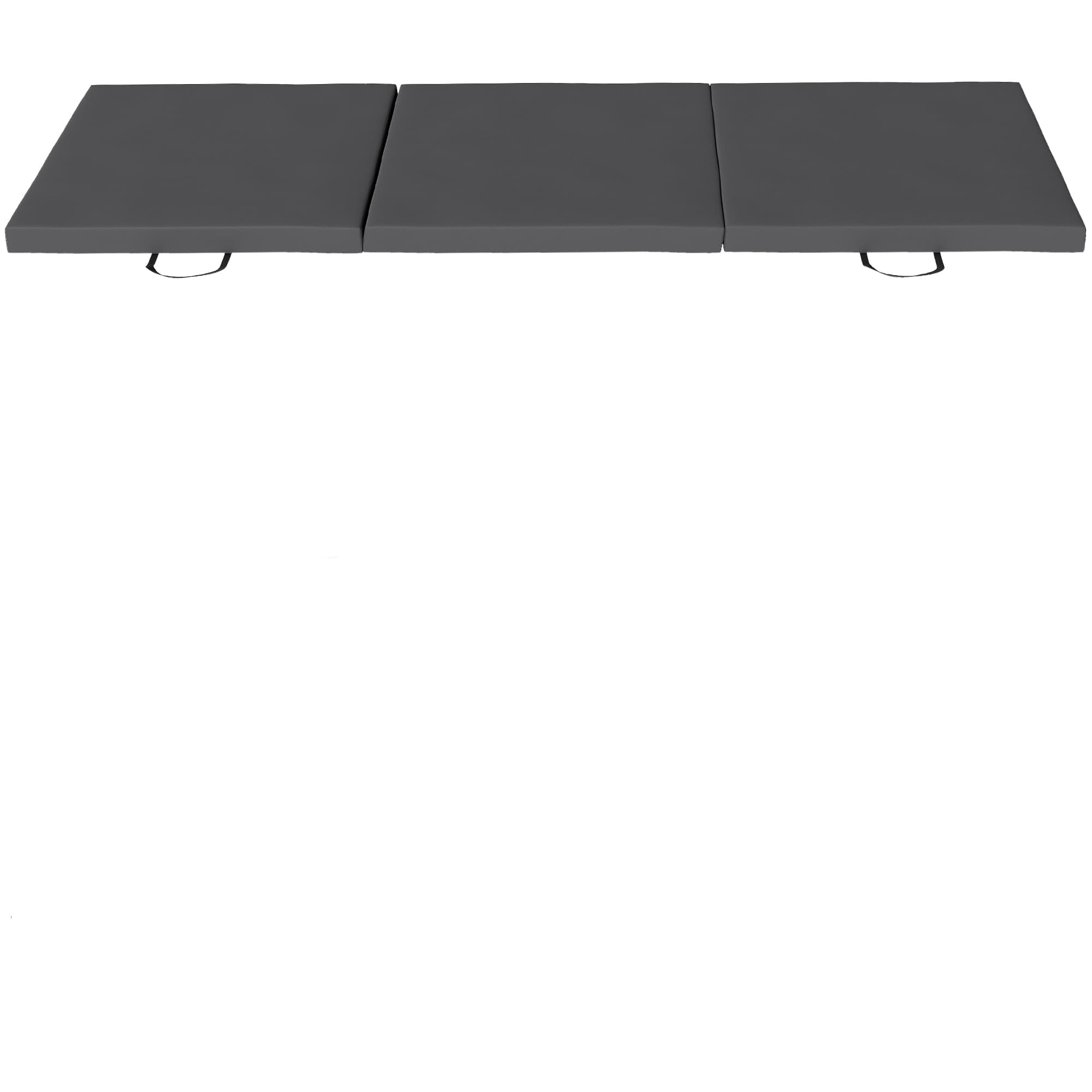 HOMCOM tapis de gymnastique fitness, pliable facile à ranger, 180x60x5cm gris Aosom France