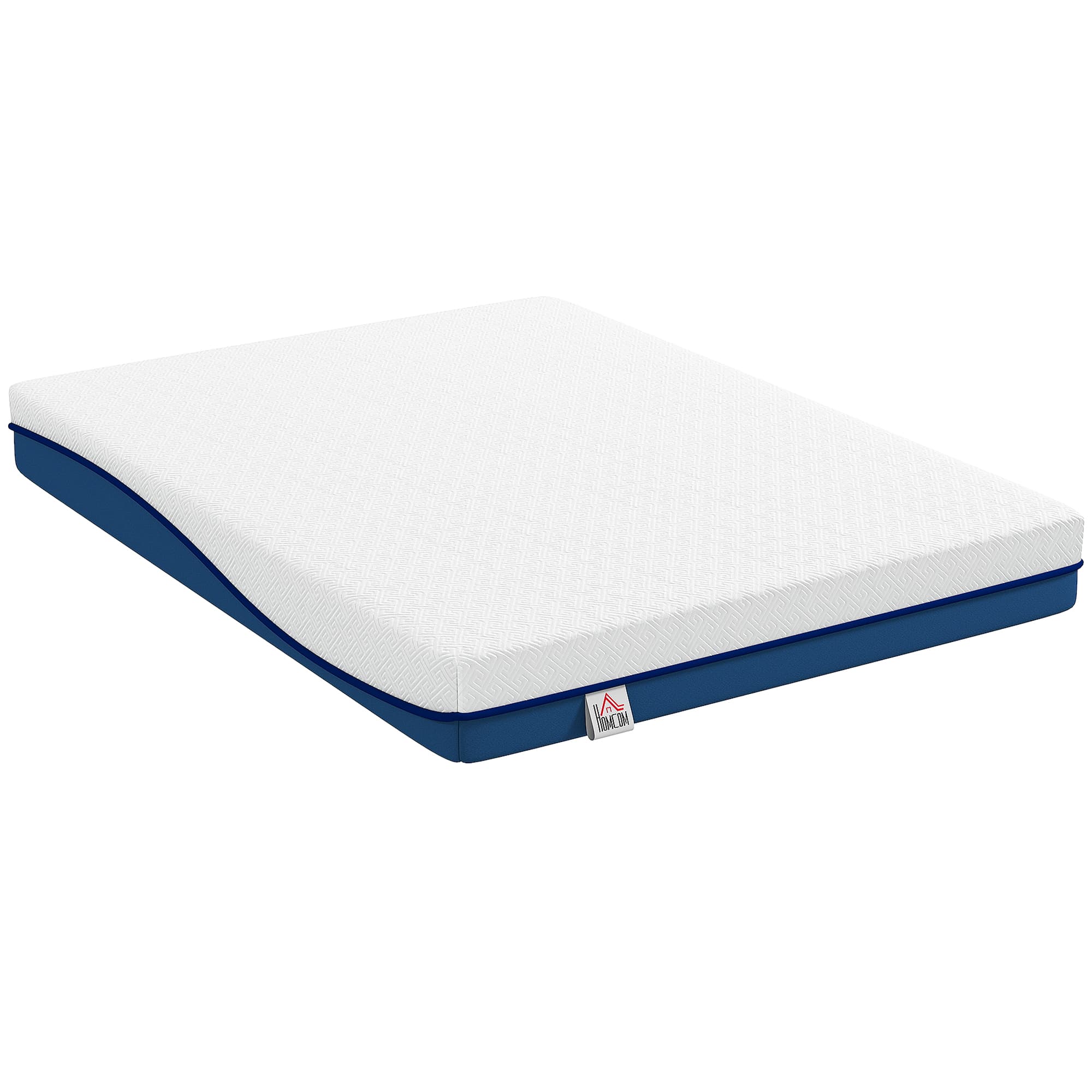 HOMCOM Matelas 140x190cm, matelas 2 personnes, mousse à mémoire de forme au thé vert, housse amovible lavable, fermeté moyenne