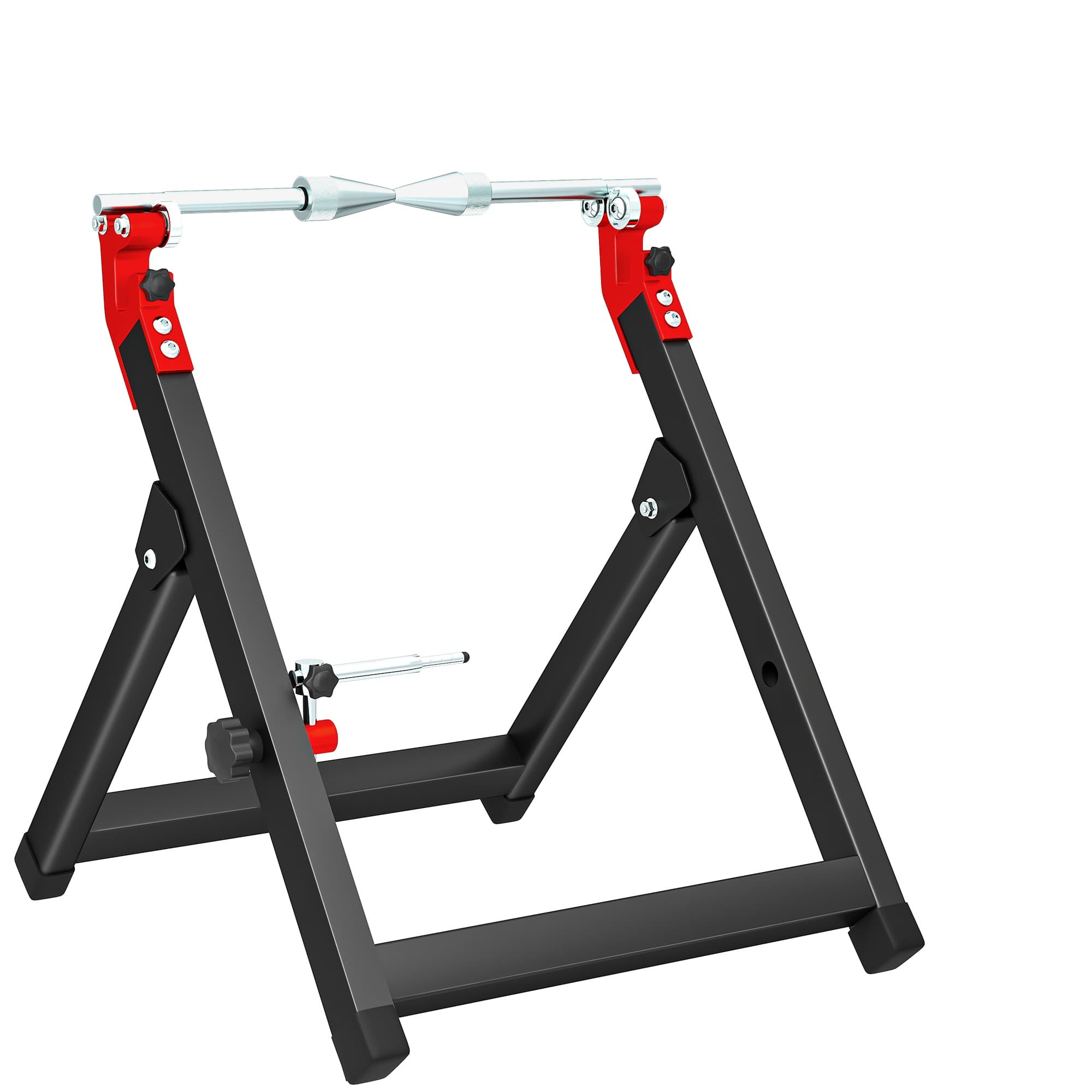 HOMCOM Équilibreuse manuelle de roues de moto aluminium acier équilibrage des dommages de roues pliable 40x39,5x40,5cm noir