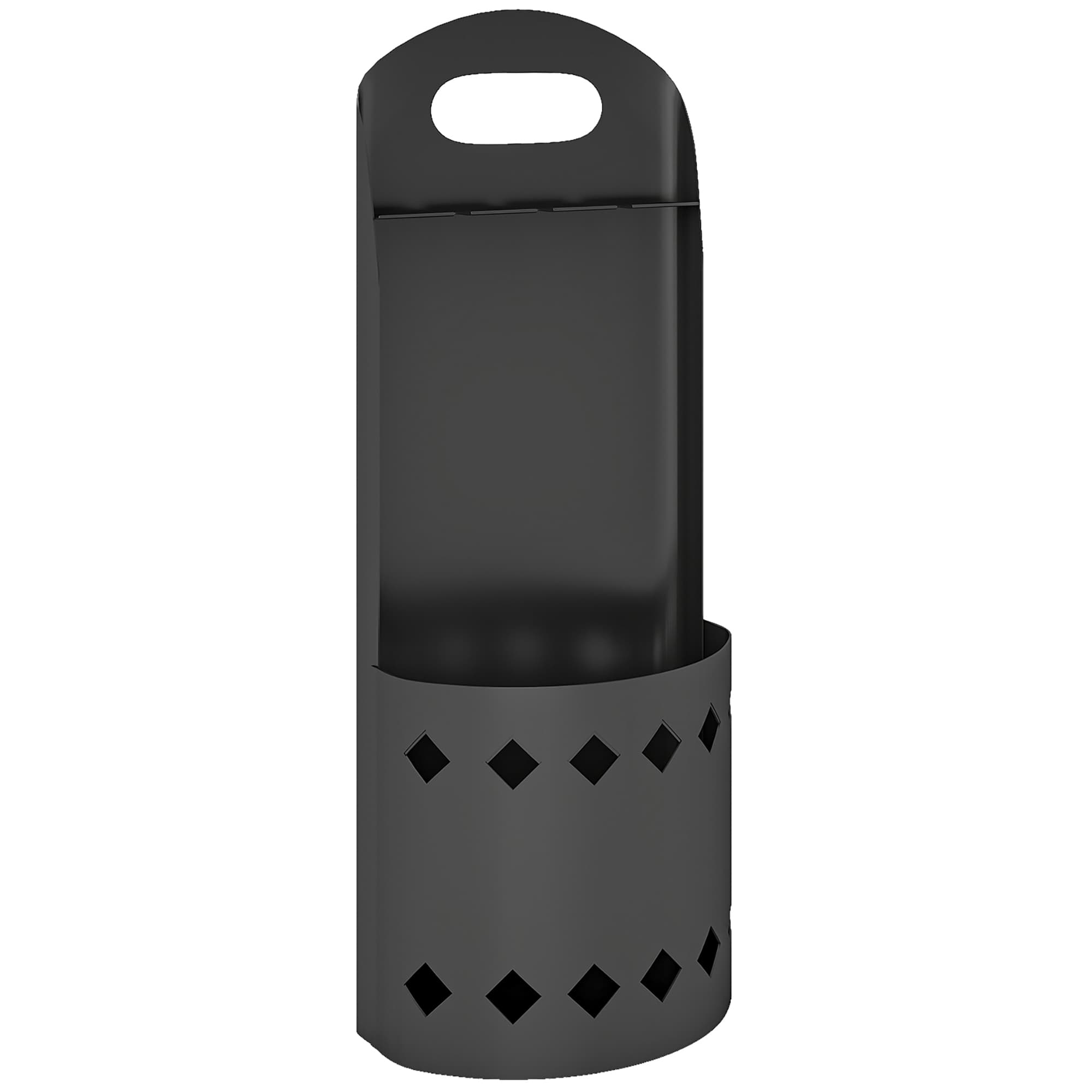 Outsunny Ensemble serviteur de cheminée 4 pièces, accessoire outils cheminee avec balai pelle tisonnier et support, en métal noir