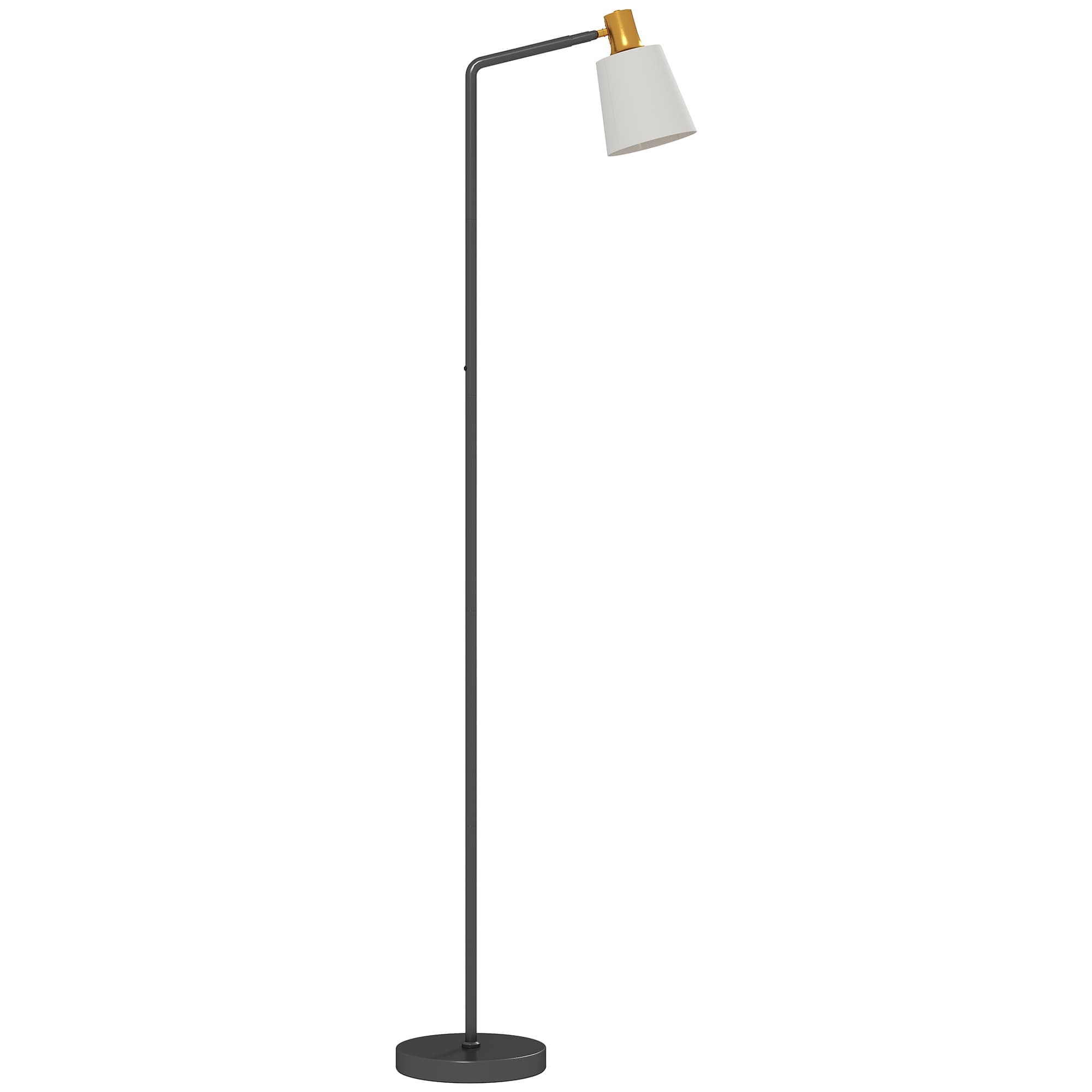 HOMCOM Lampadaire sur Pied Salon à Tête Rotative à 350°, Lampe sur Pied Moderne avec 3 Températures de Couleur, Noir