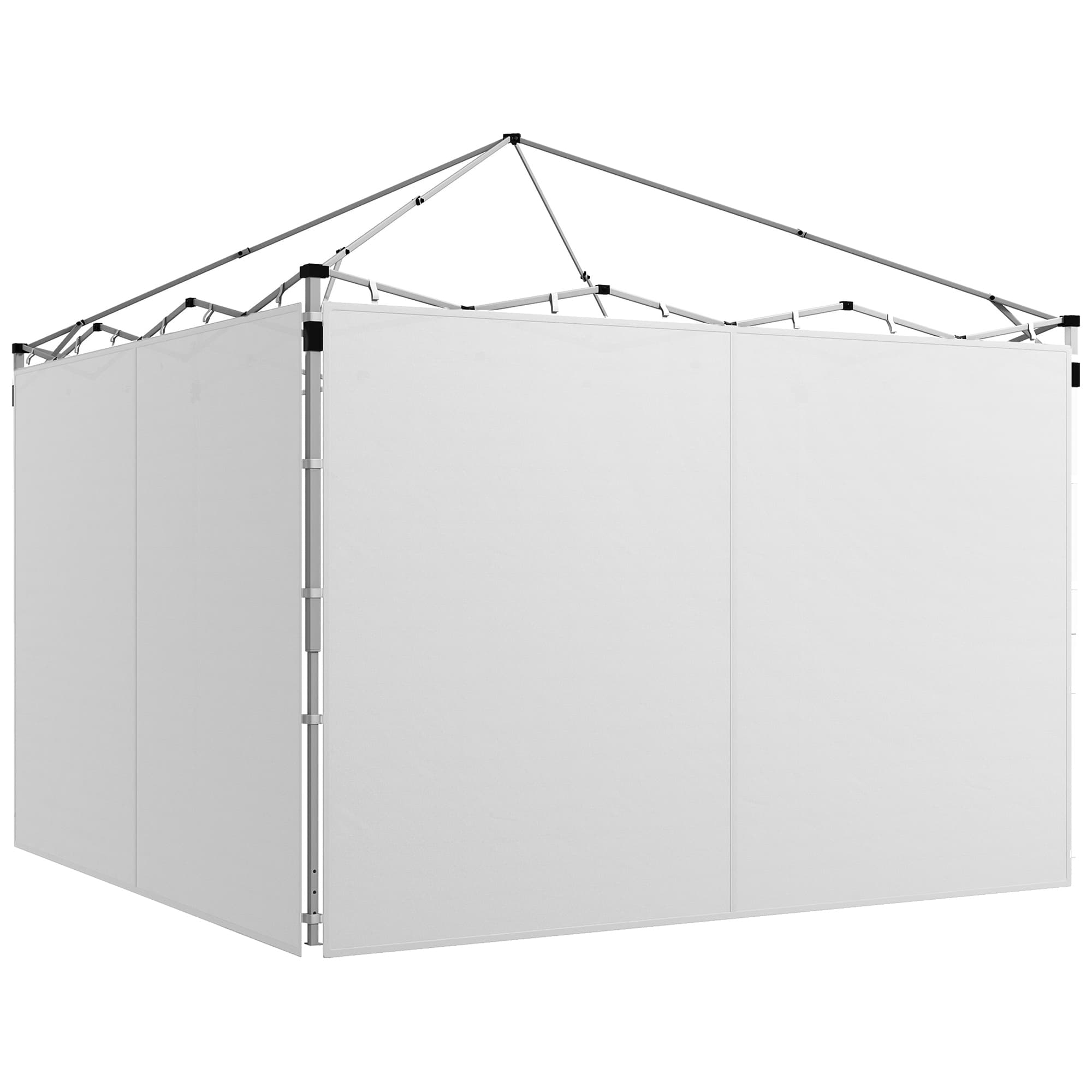 Outsunny Panneaux latéraux pour tonnelle panneaux de remplacement pour tonnelle 3 x 3 m ou 3 x 6 m, lot de 2, blanc
