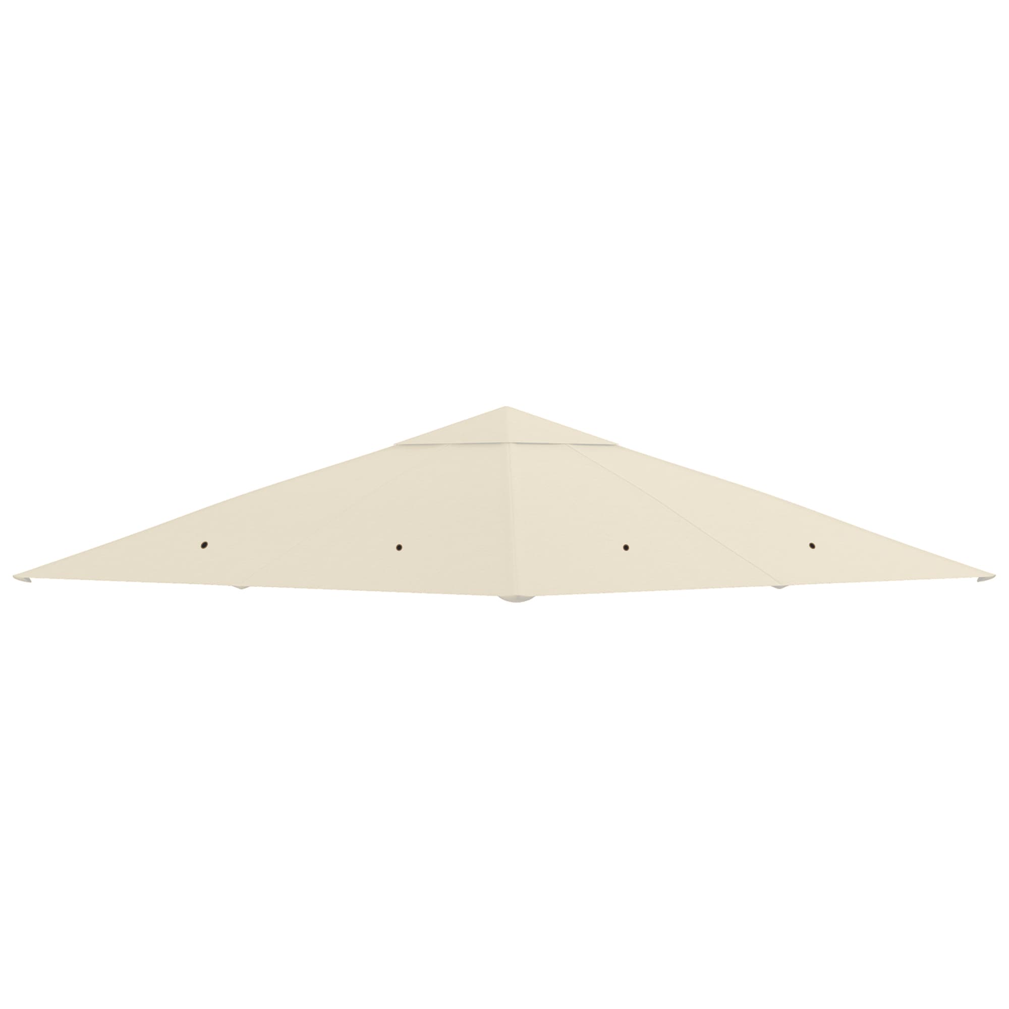 Outsunny Toile de rechange pour pavillon tonnelle tente toit de remplacement gazebo de jardin polyester 180 g/m2 3 x 3 m crème Aosom France
