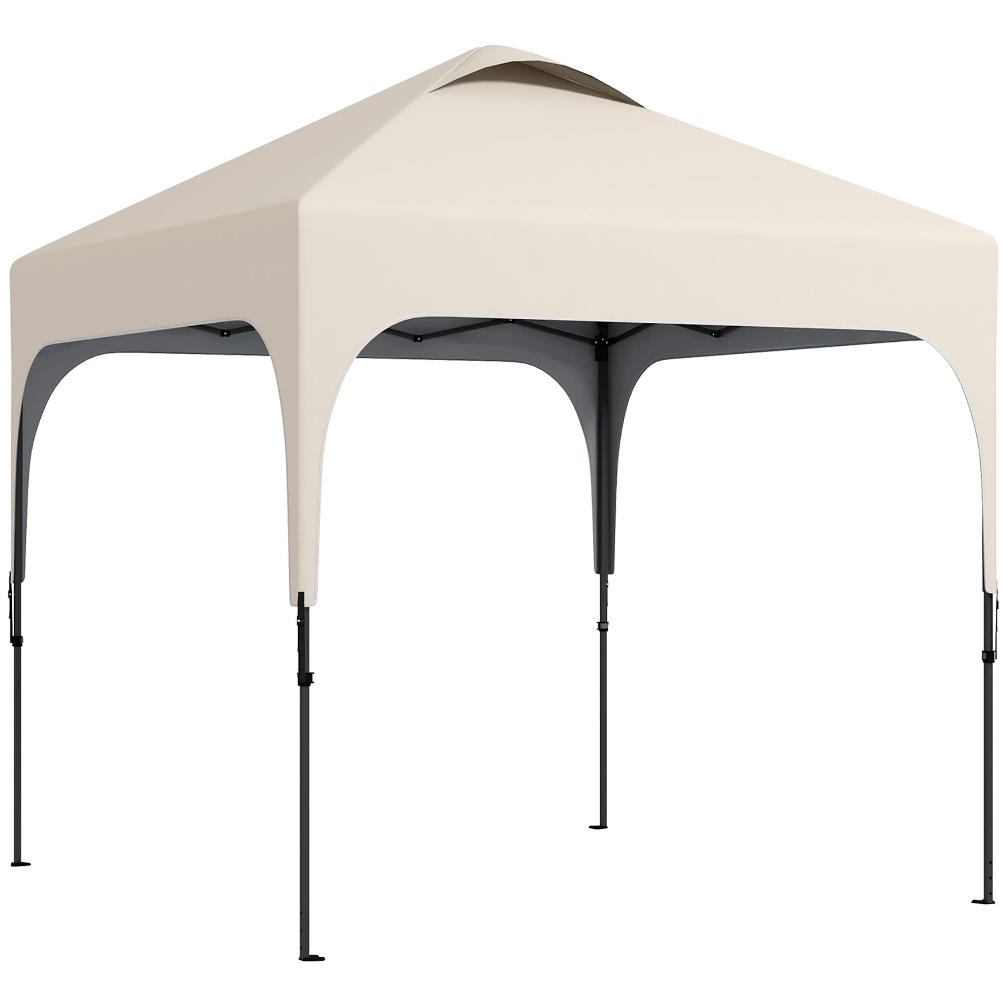 Outsunny Tonnelle 2,5 x 2,5 m barnum de jardin Pop-up pliant hauteur réglable Oxford anti UV50+ châssis acier sac de transport