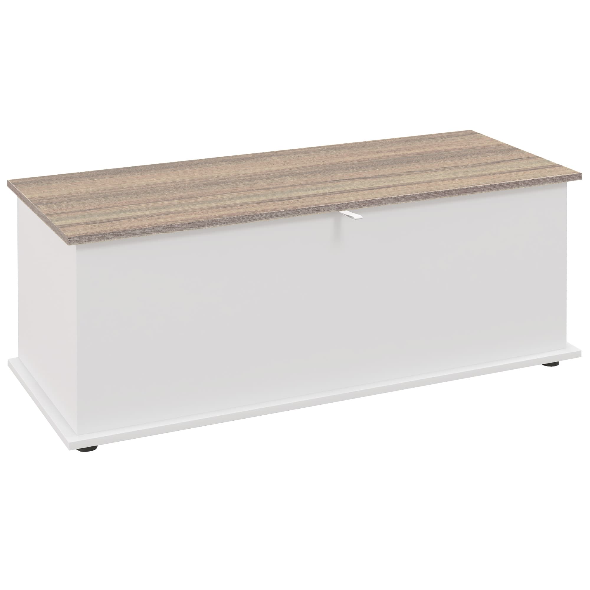 HOMCOM Banc coffre polyvalent en bois pour chambre et entrée Blanc 100x40x40cm