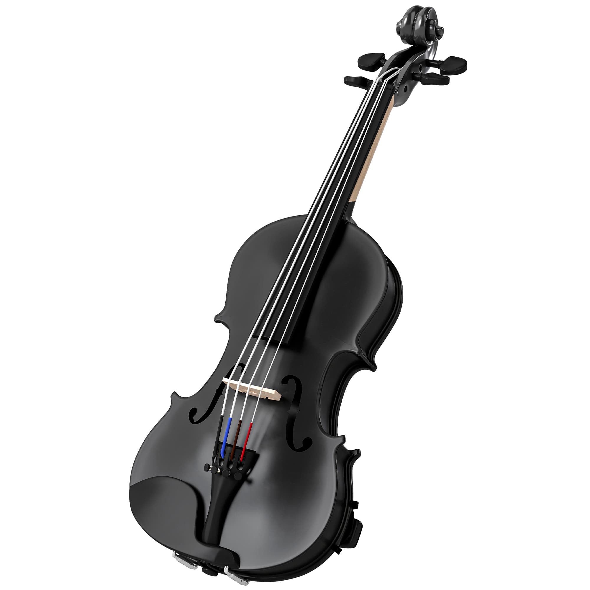 HOMCOM Violon 4/4 Ensemble de Violon en Bois Massif pour Adultes et Débutants avec Étui Léger et Portable 60 x 21 cm Noir