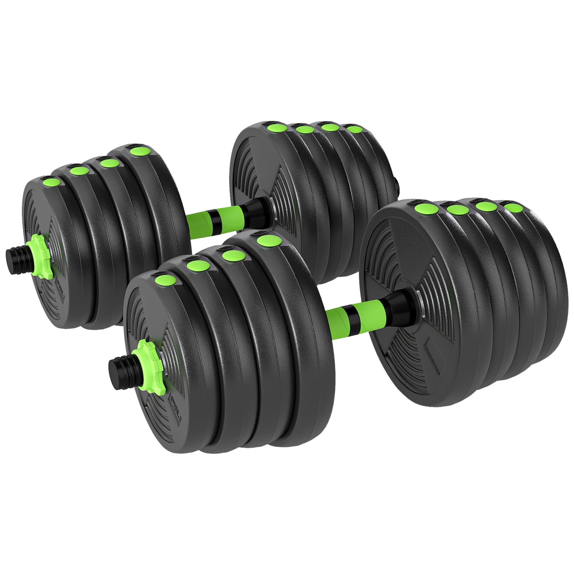 SPORTNOW Kit haltères musculation haltères réglables 30 kg 3 en 1, ensemble de poids réglable avec barre d'extension noir