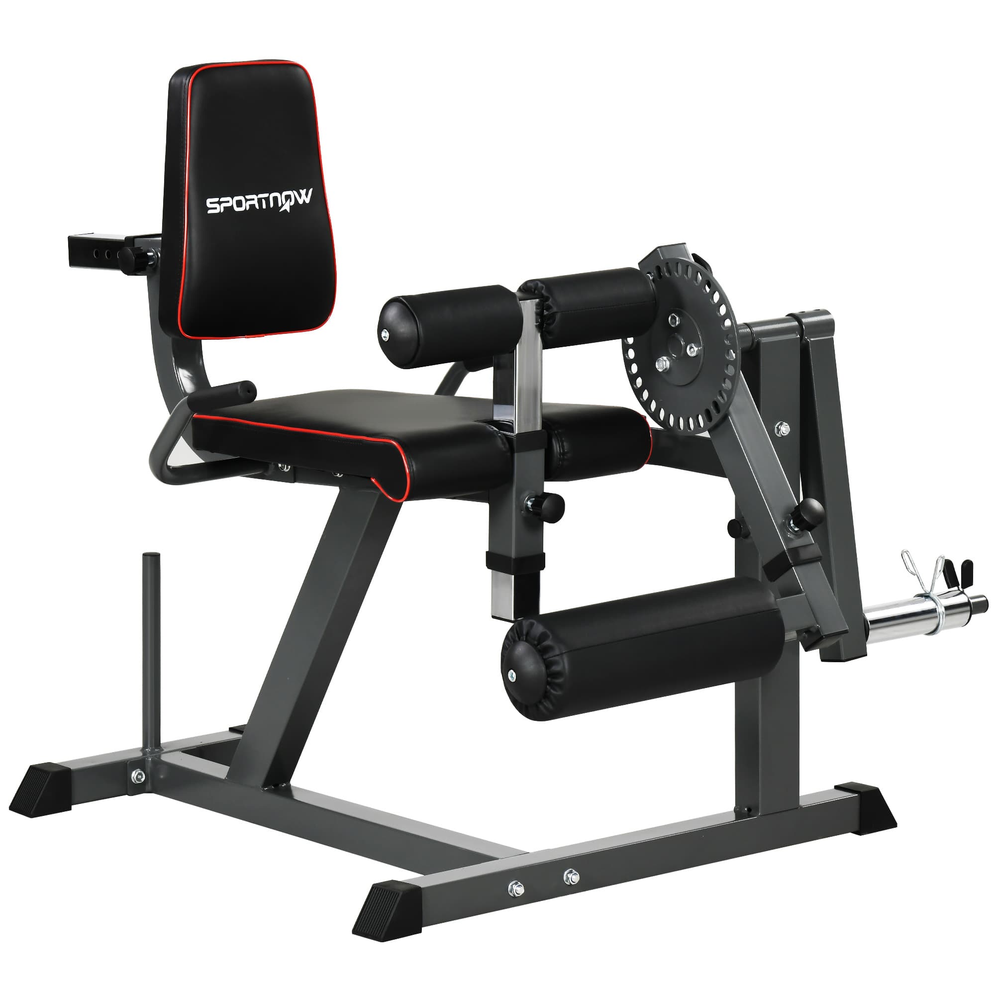 SPORTNOW Machine d'extension de jambe, étirement des jambes, capacité 120 kg, multifonction 100 x 90 x 105 cm acier noir