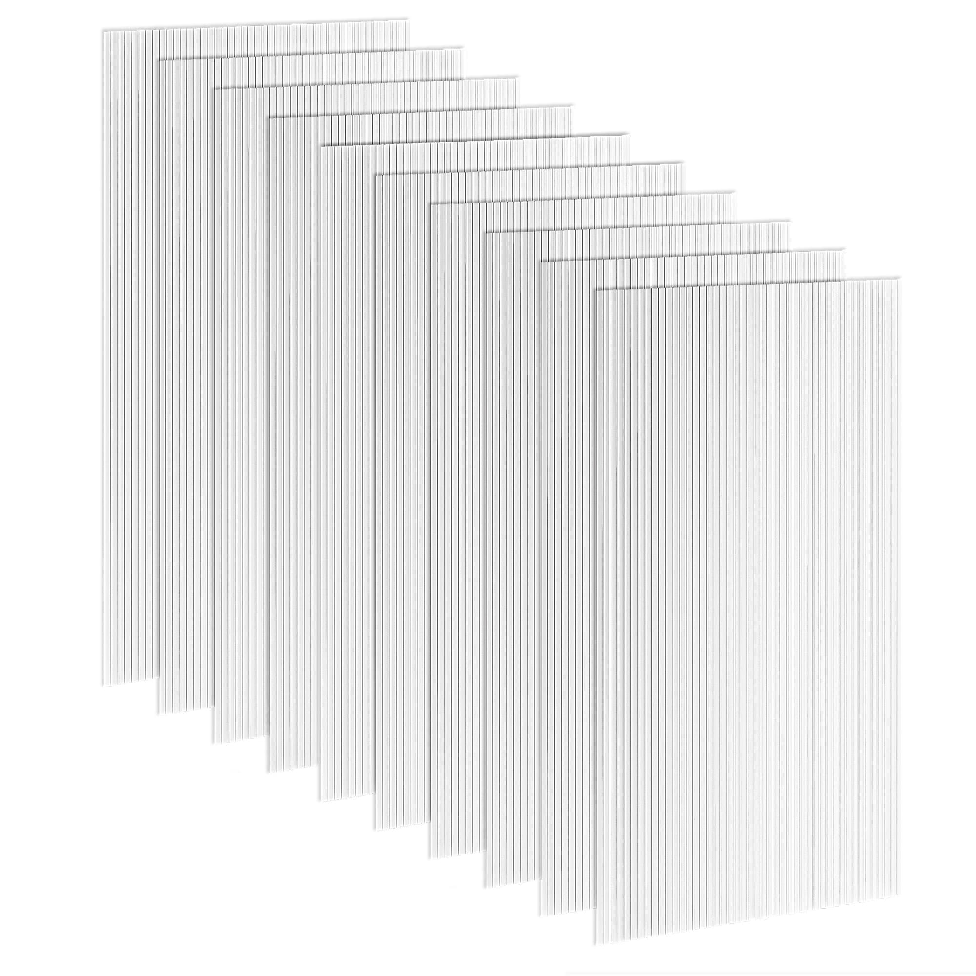 Outsunny 10 Plaques Alvéolaires en Polycarbonate 4 mm, UV Resistant, Panneau Alvéolaire Double de Serre, 120x60 cm, Transparent