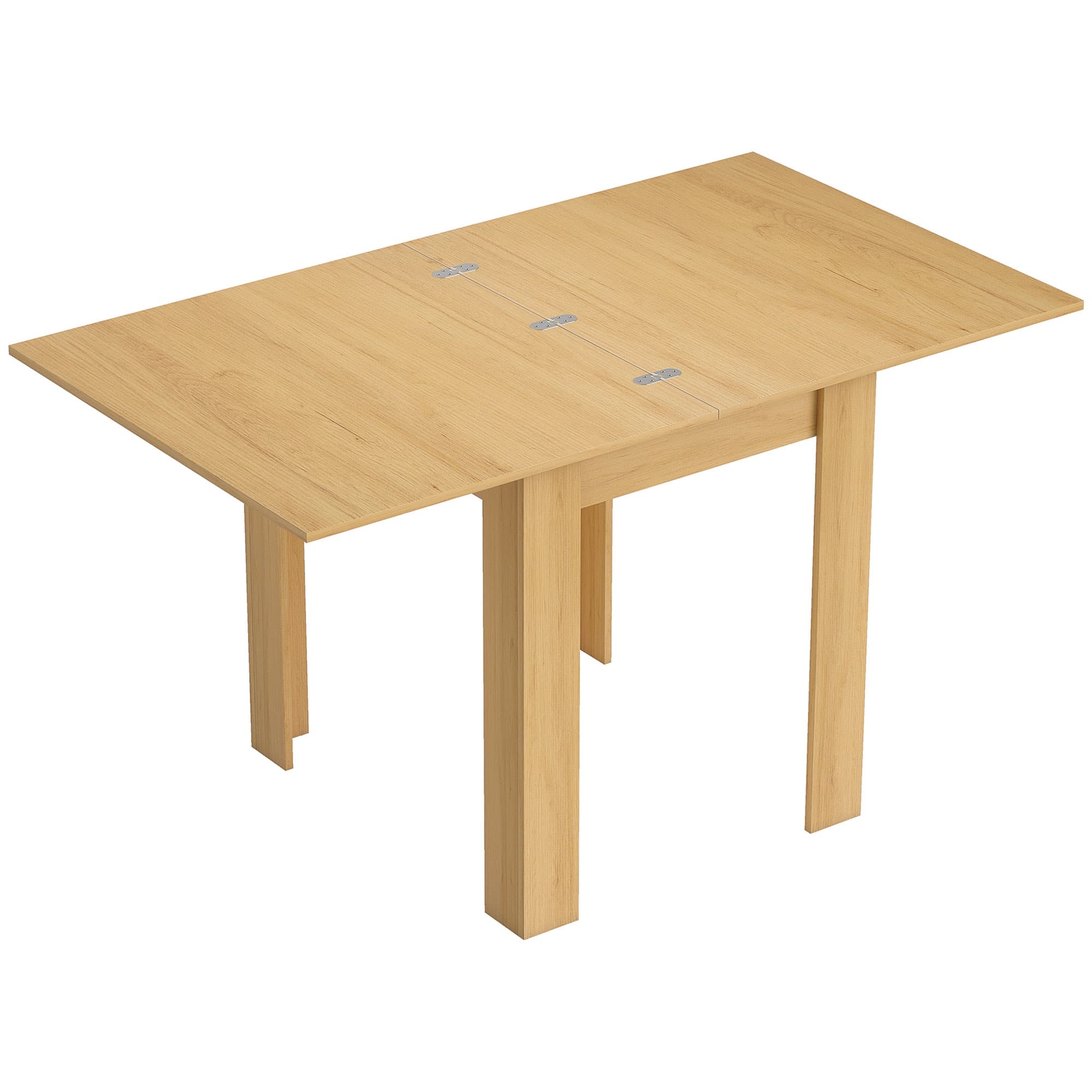 HOMCOM Table extensible 70/140 x 80 cm Table à manger moderne 4–6 personnes Gain de place pour cuisine salle à manger
