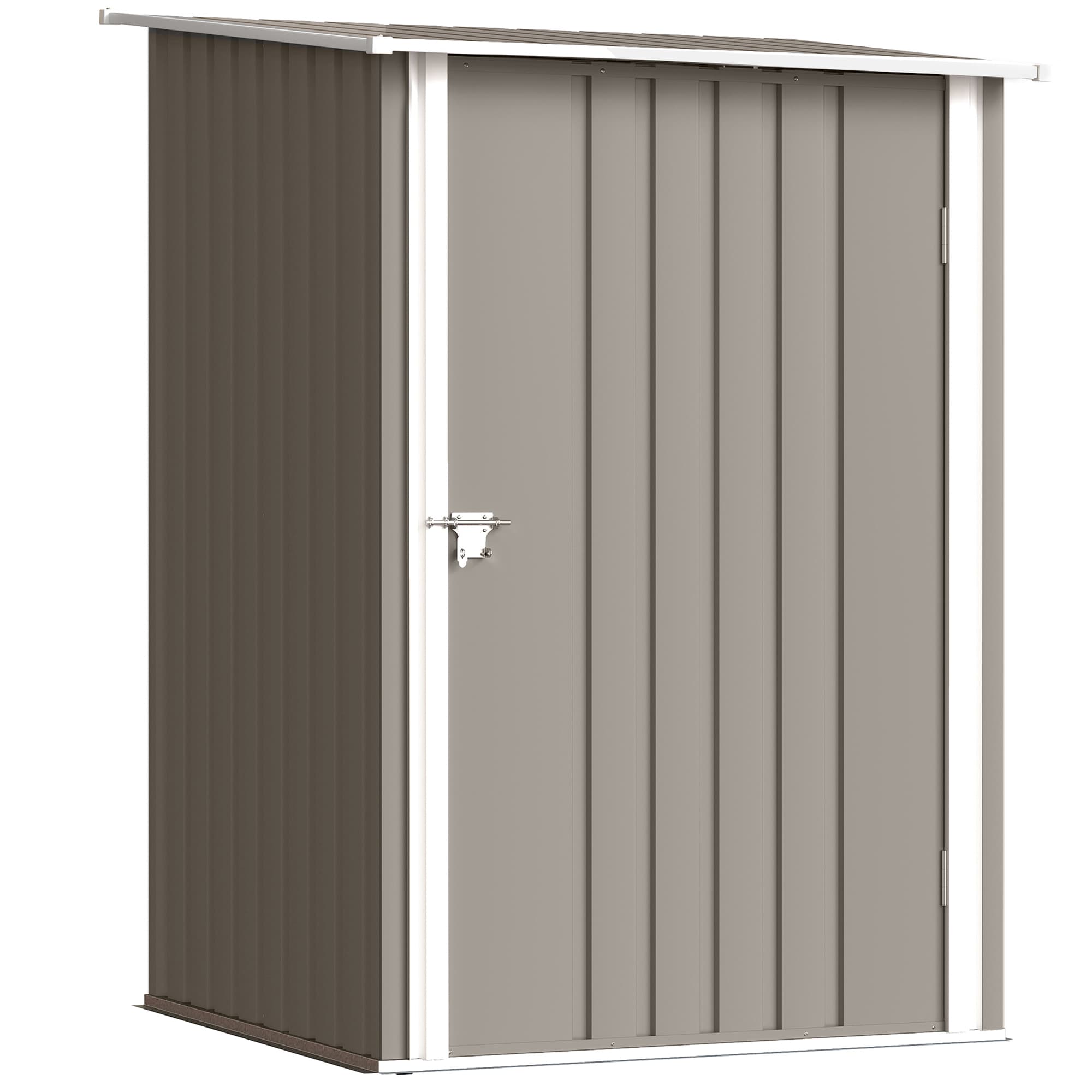 Outsunny Cabane de Jardin Métal en Tôle d'Acier Ondulée 1m2 - Porte Verrouillable, Idéal pour Outils - dim. 1L x 1,03l x 1,6H m Aosom France