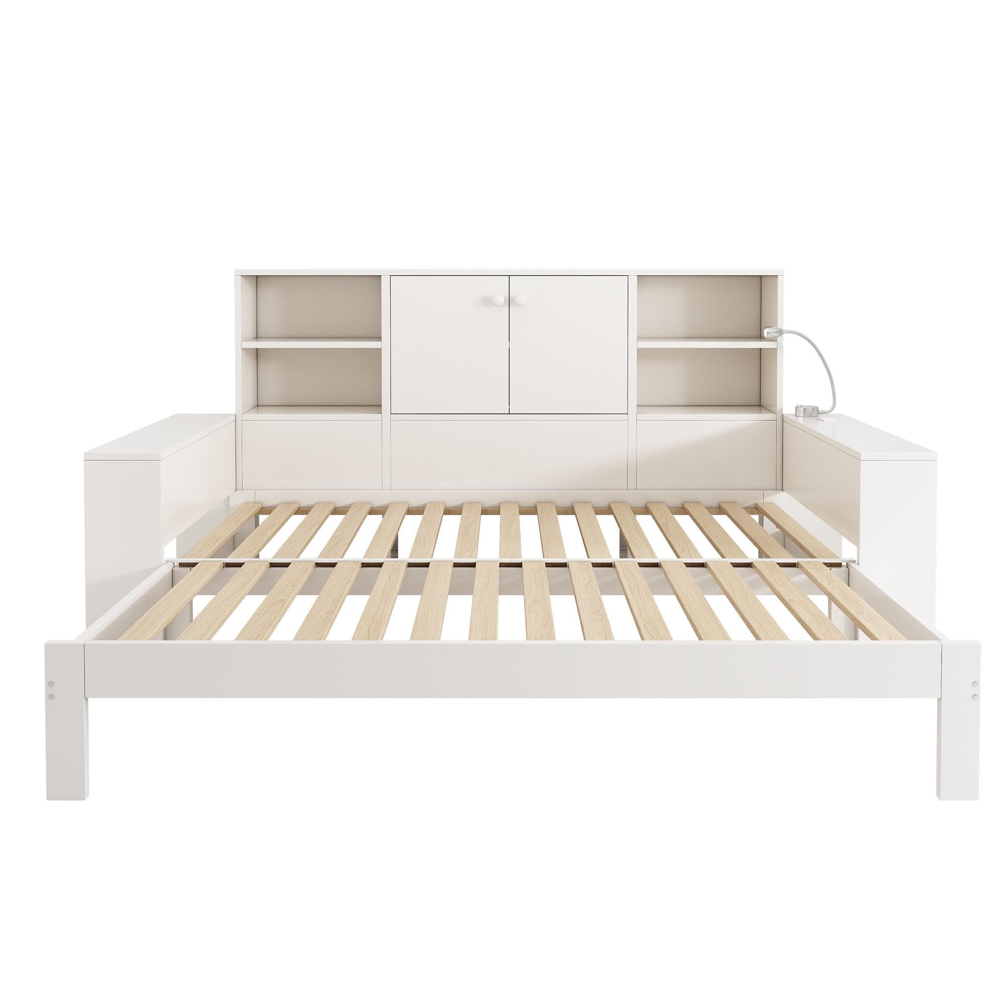 Lit-coffre 90x200 cm, Blanc Aosom France