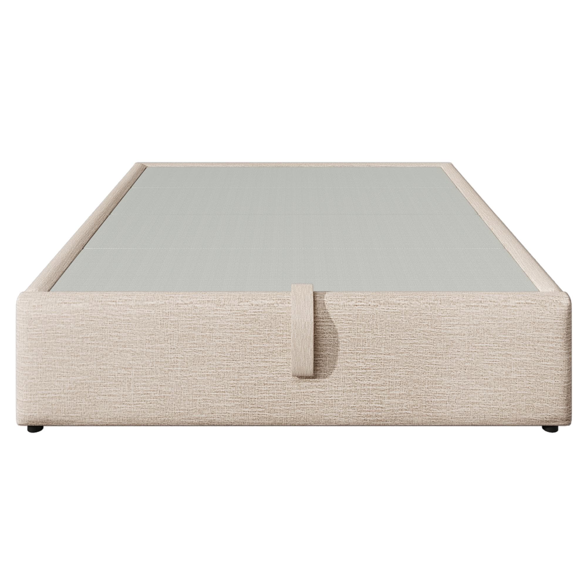 Lit rembourré double 160×200 cm, Beige+Couleur naturelle Aosom France