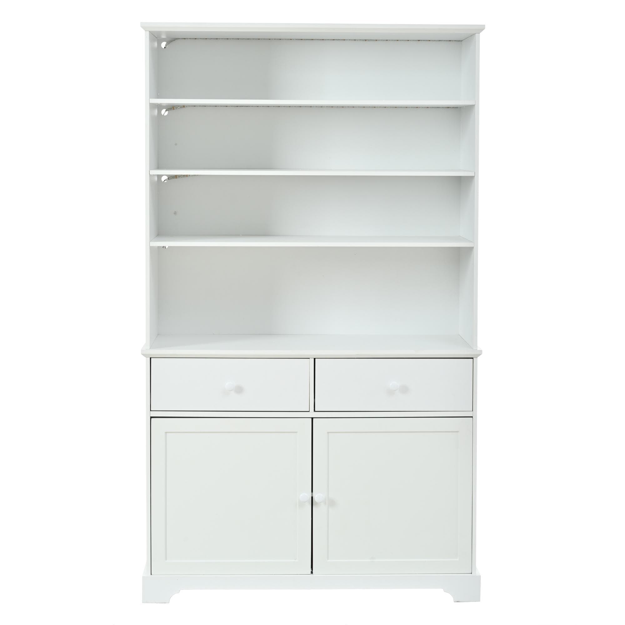 Vitrine sur pied avec 7 compartiments, Blanc Aosom France