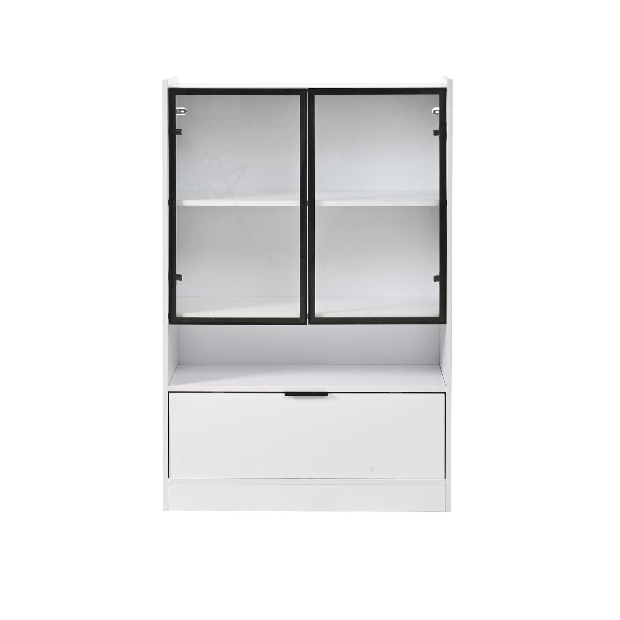 Vitrine LED moderne, Blanc Aosom France