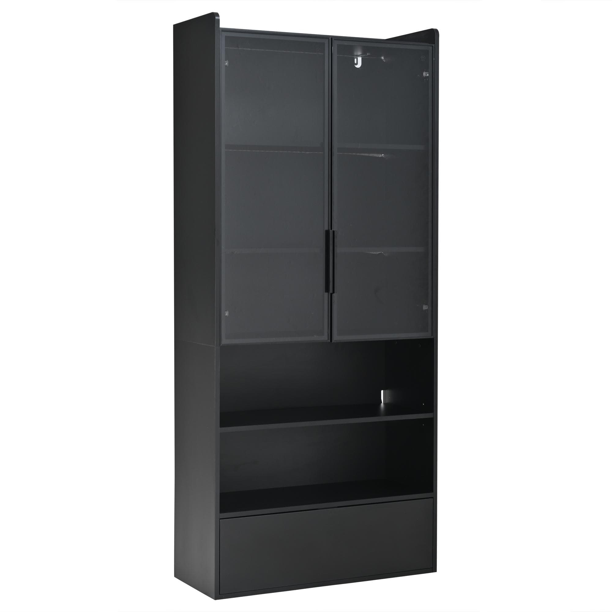 Vitrine haute, Noir Aosom France