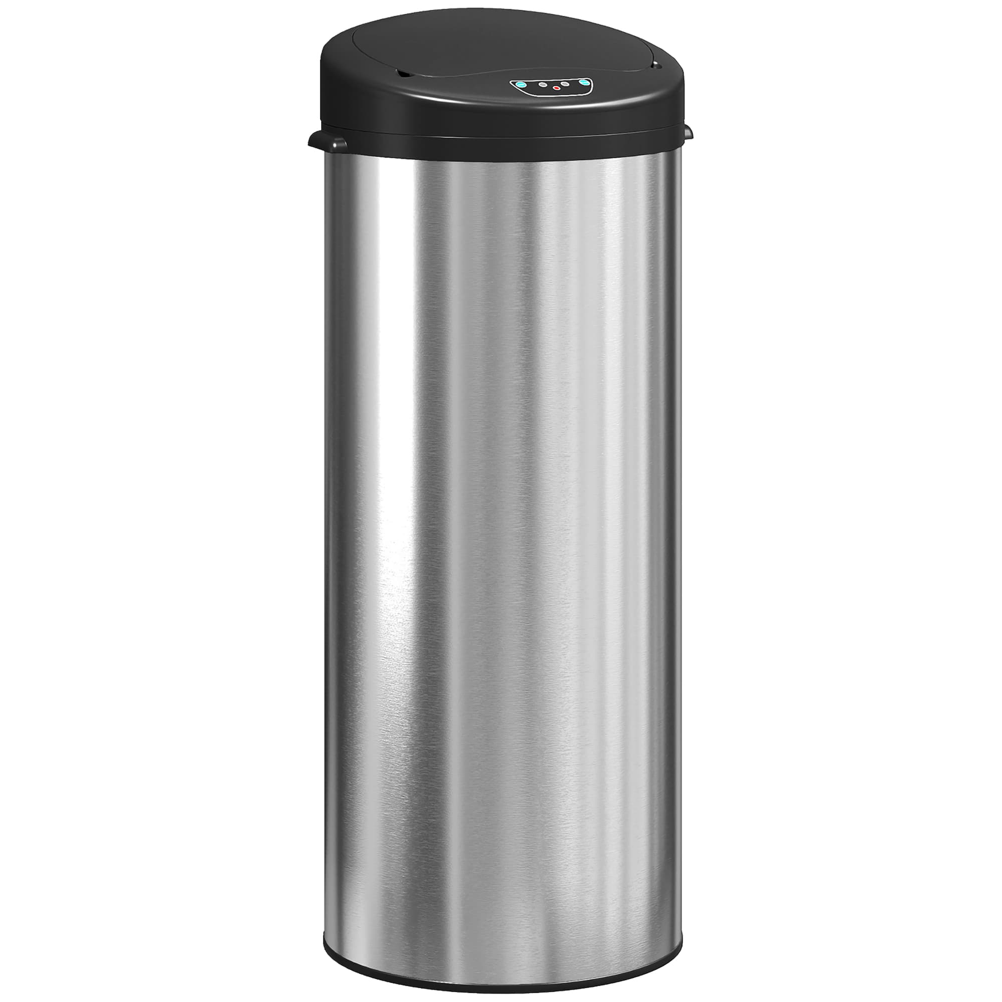 HOMCOM Poubelle de cuisine automatique 55 L en acier inoxydable, couvercle à fermeture en douceur, 32 x 30 x 78,5 cm, argent