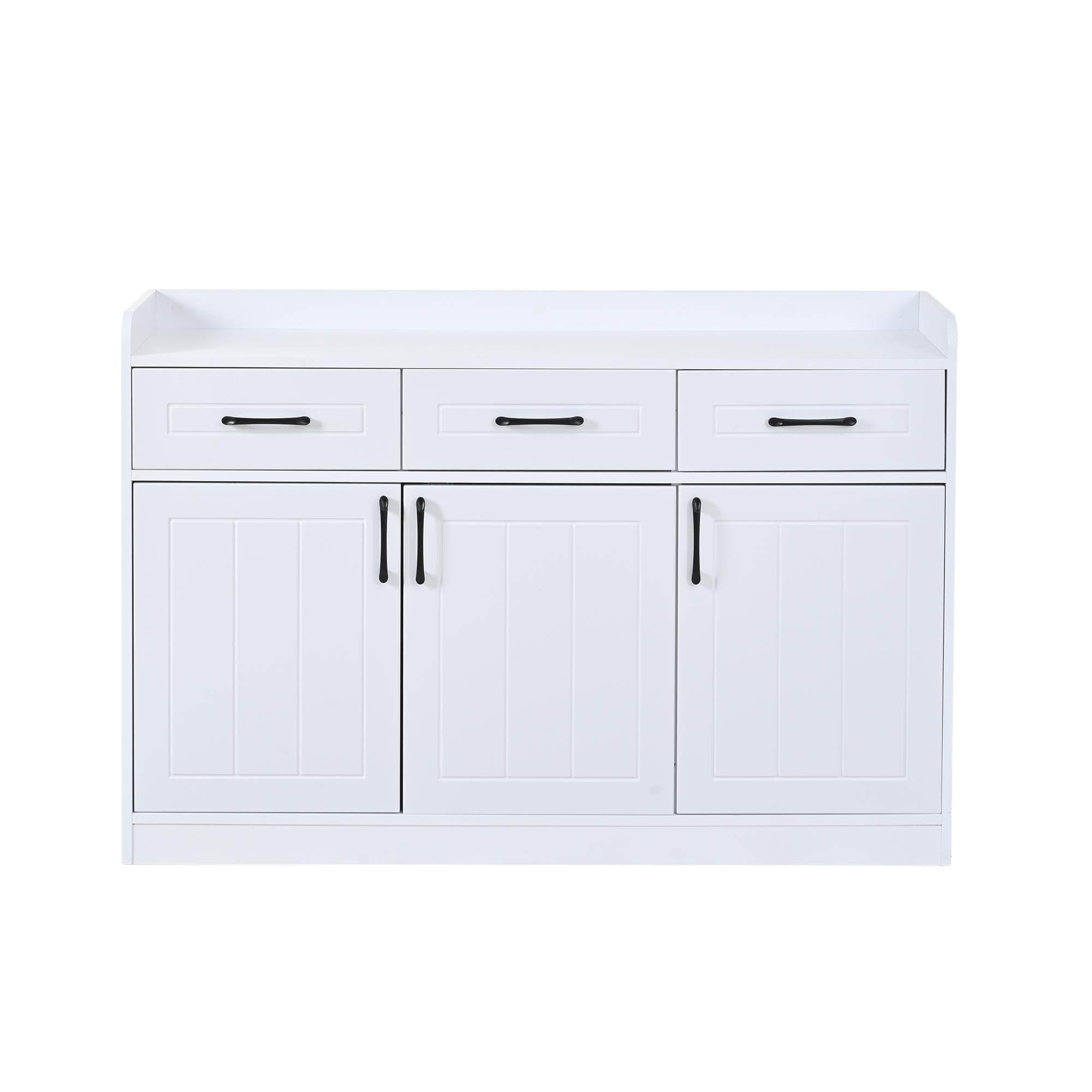 Buffet avec beaucoup de rangement, Blanc Aosom France