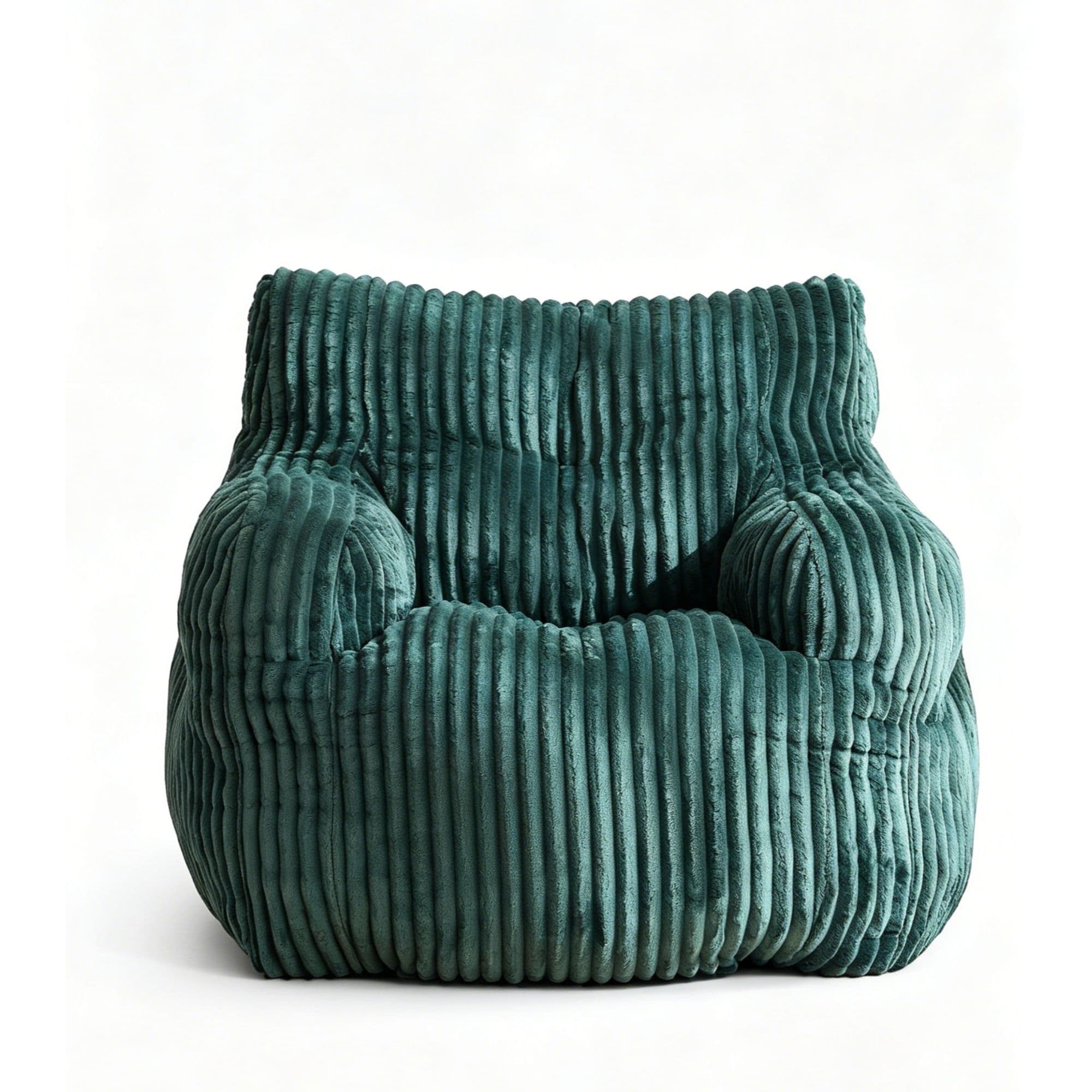 Pouf rembourré en mousse à mémoire de forme, Vert Aosom France