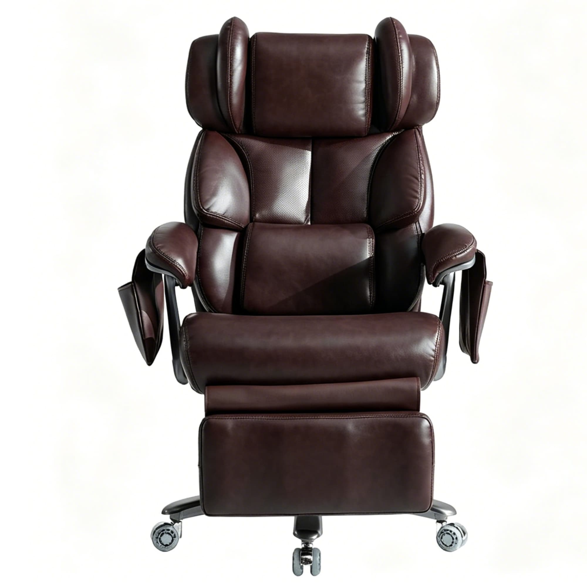 XXL Chaise de bureau ergonomique, Marron Aosom France