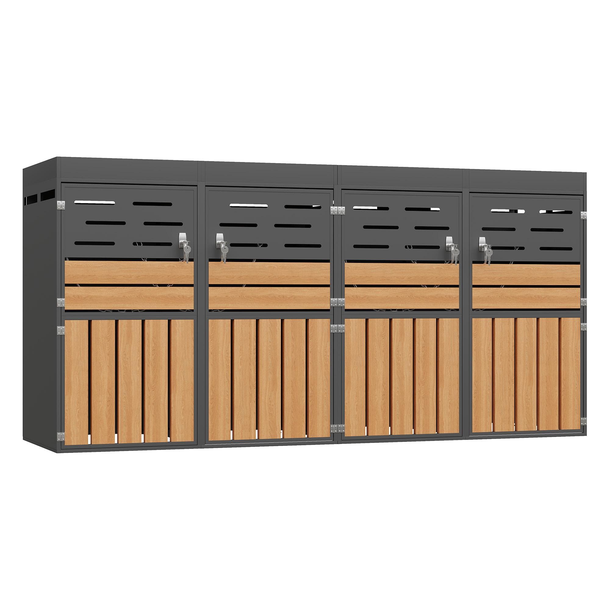 Armoire extérieure multifonctionnelle, Gris Aosom France