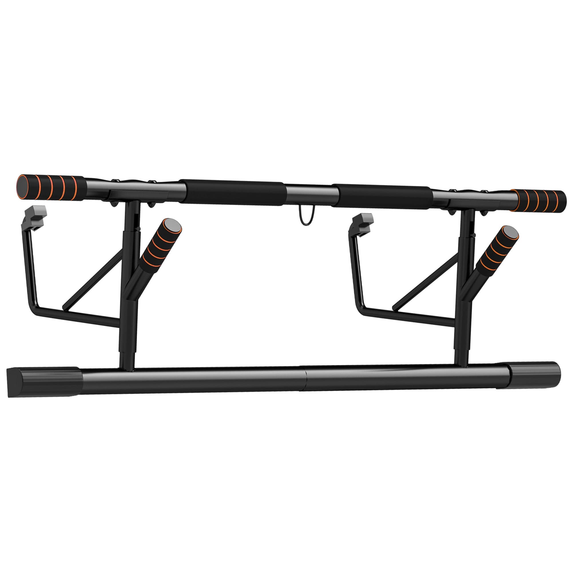 SPORTNOW Barre de traction barre traction porte avec bandes de résistance poignées rembourrées 100 x 50 x 27 cm noir