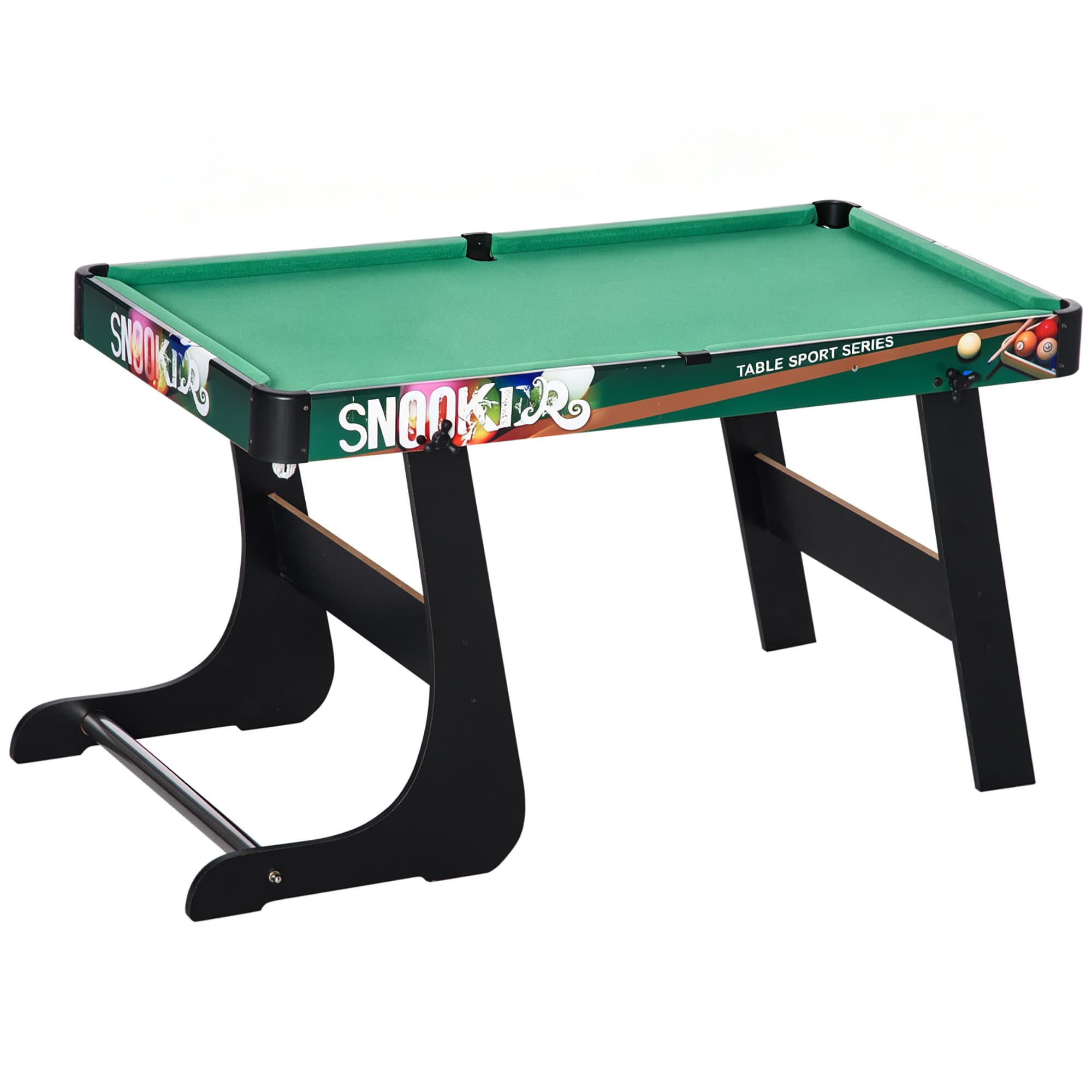HOMCOM Table Multi-Jeux 6-en-1, Baby-Foot, Billard, Ping-Pong, Hockey, Jeu d'Anneaux, 118x104x71cm, Multicolore
