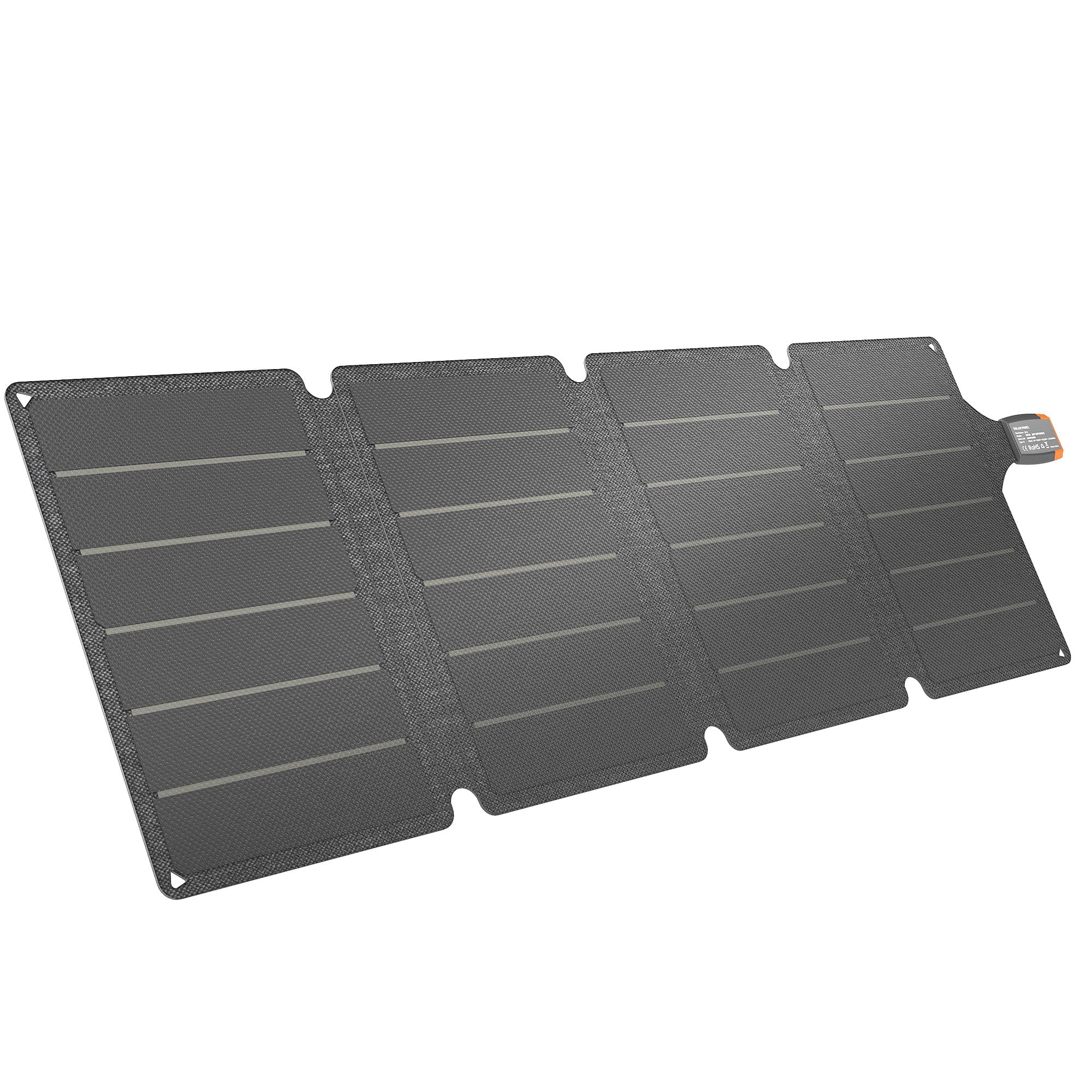 HOMCOM Chargeur solaire pliable 36W panneau solaire portable ports type-C et USB-a imperméable IP67 89,8 x 27,9 x 1 cm gris