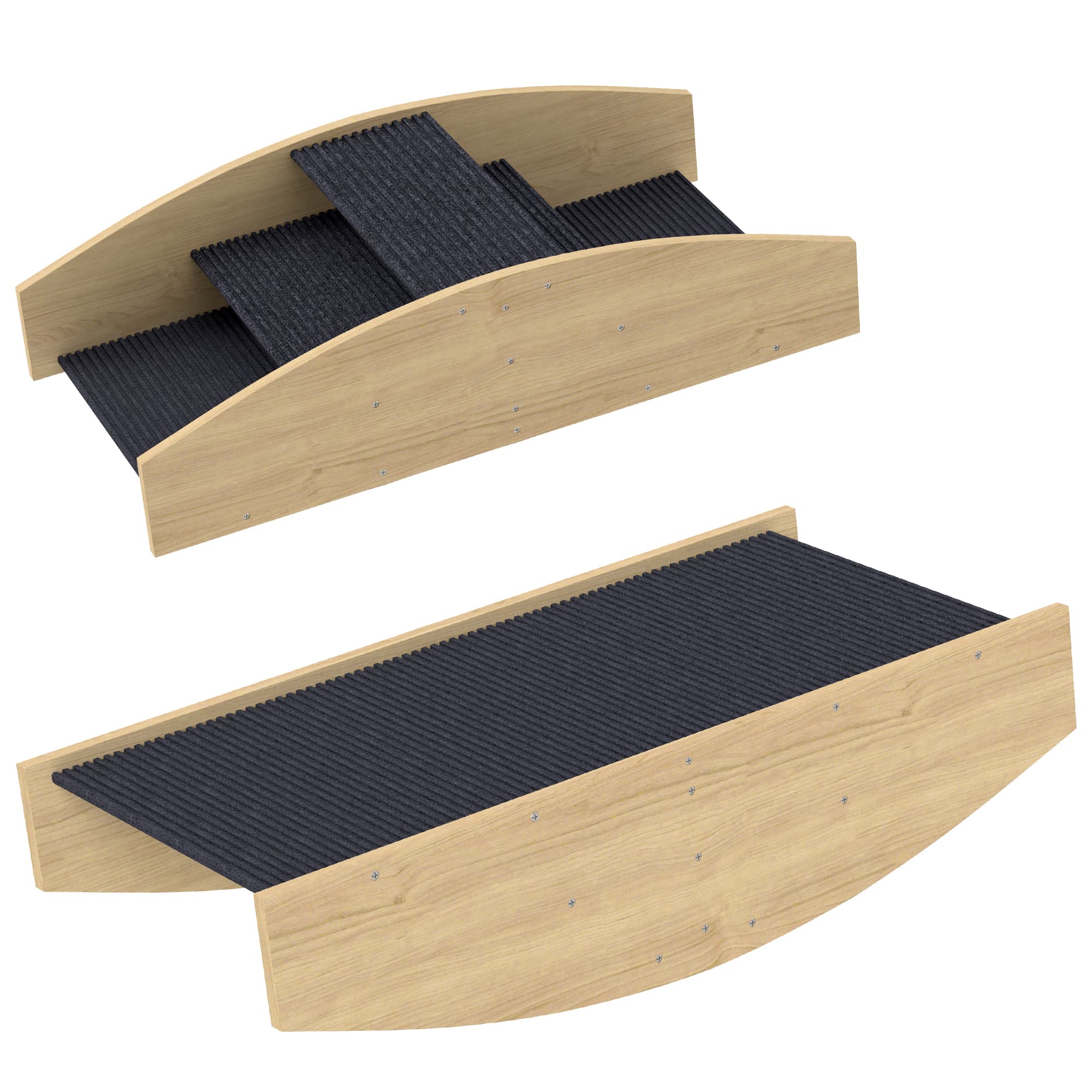 PawHut Agility sport pour chien bascule escalier et balançoire 2 en 1 80 x 39,5 x 20 cm naturel et noir