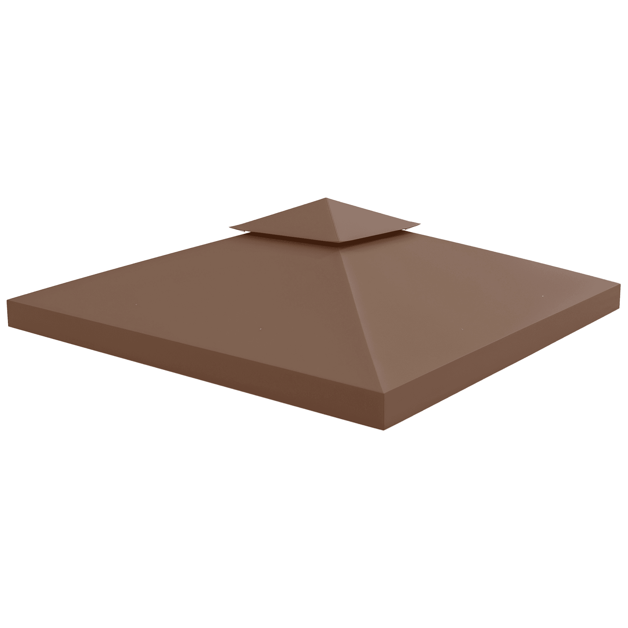 Outsunny Toit de Rechange pour Pavillon Tonnelle Tente Toile de Rechange pour Pergola Gazebo Tonnelle 3L x 3lm Marron Imperméable 3 x 3 m Chocolat