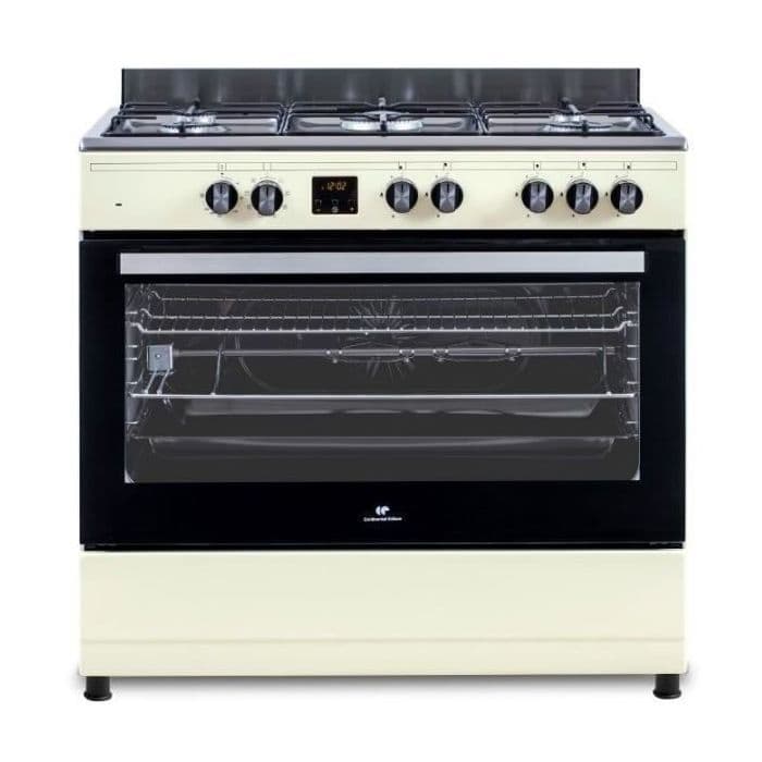 Cuisiniere piano four multifonctions catalyse - CONTINENTAL EDISON - CECP9060CD - 95 L - L90 x H85 cm - Creme / Inox