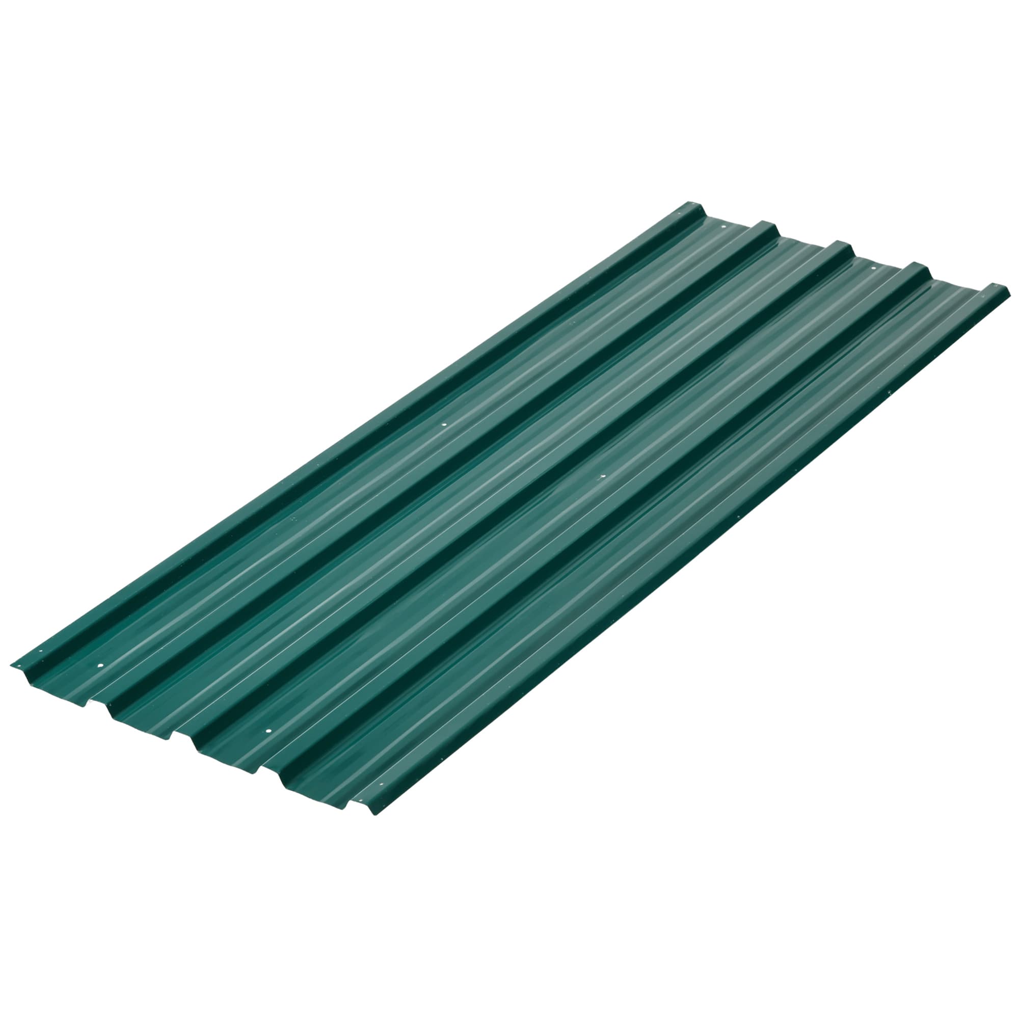 Outsunny Lot de 12 panneaux en acier galvanisé Résistant aux Intempéries, vert, dim. d'un panneau 129L x 45l cm
