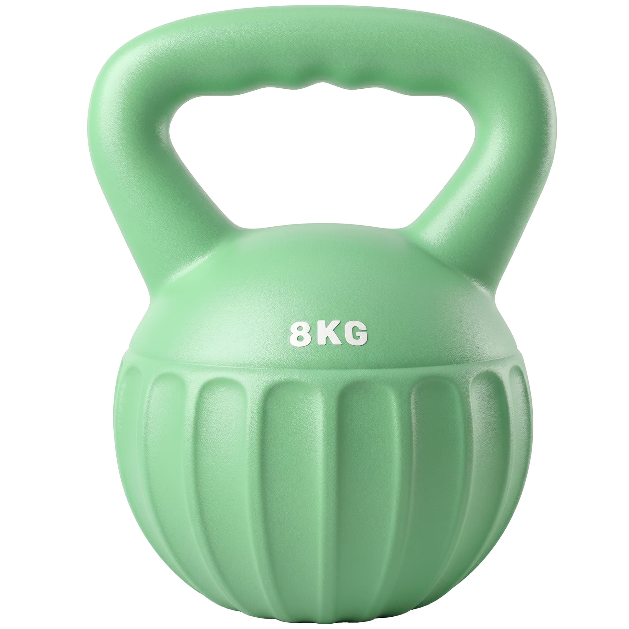 SPORTNOW Kettlebell 8 kg, Haltère avec Poignée Antidérapante, Haltère à Boule, Musculation, Entraînement, pour Gym, Vert