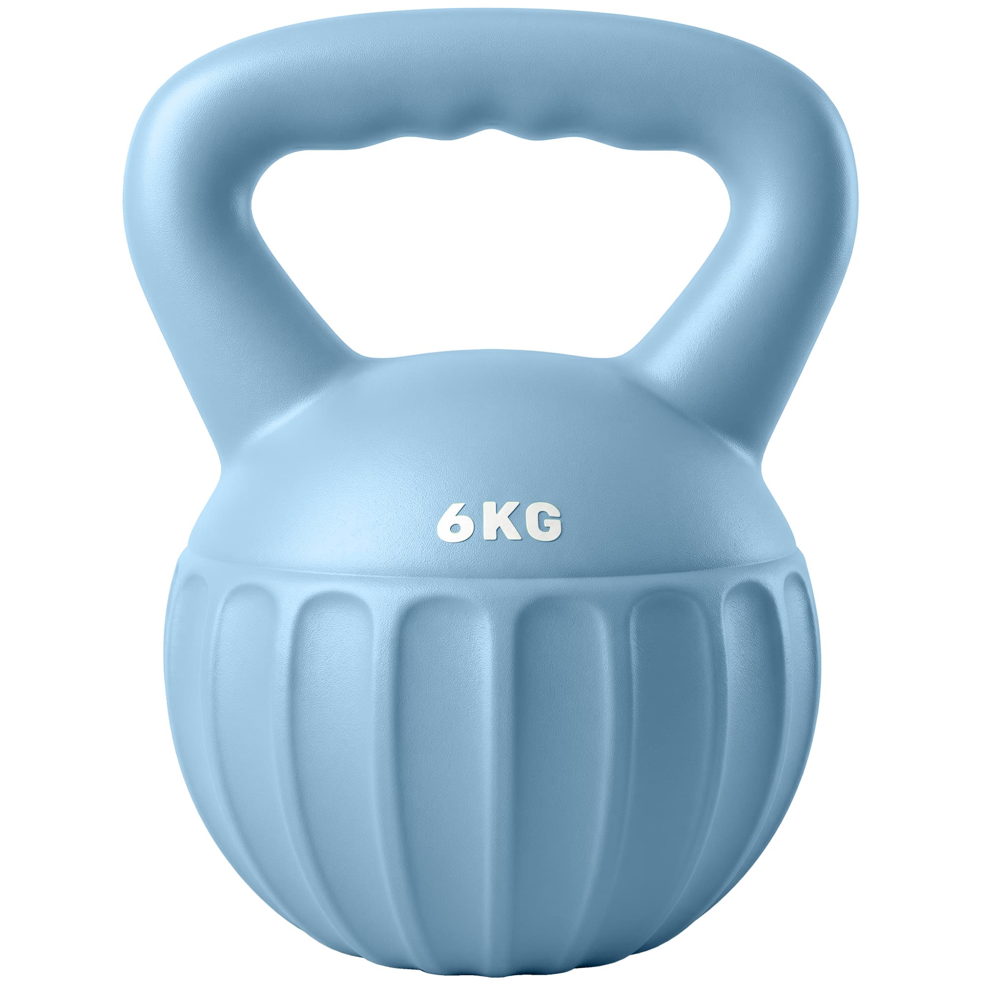 SPORTNOW Kettlebell 6 kg, Haltère avec Poignée Antidérapante, Haltère à Boule, Musculation, Entraînement, pour Gym, Bleu