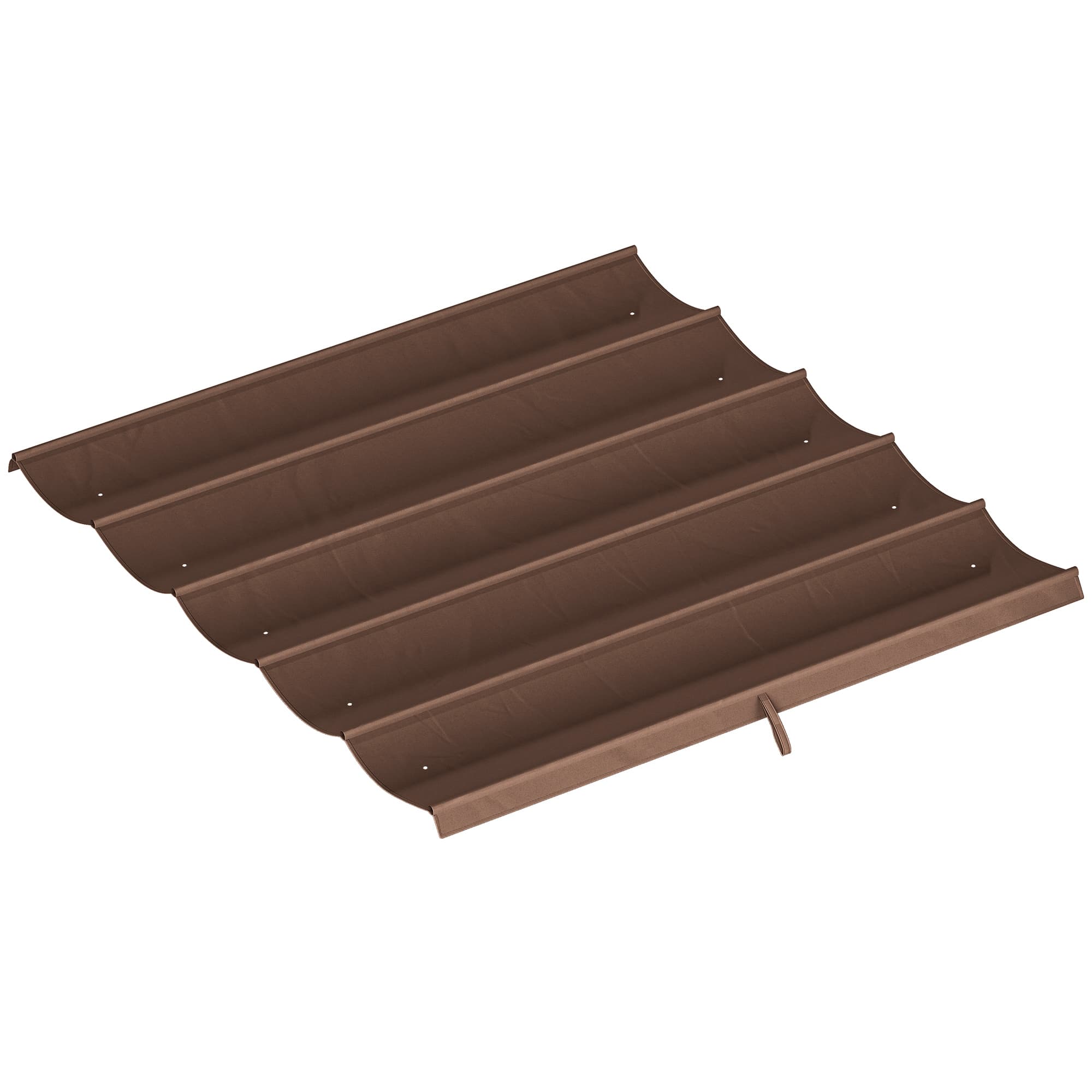 Outsunny Toile de toit pour pergola tonnelle rétractable de 3 x 3 m - toile uniquement 250 x 255 cm café