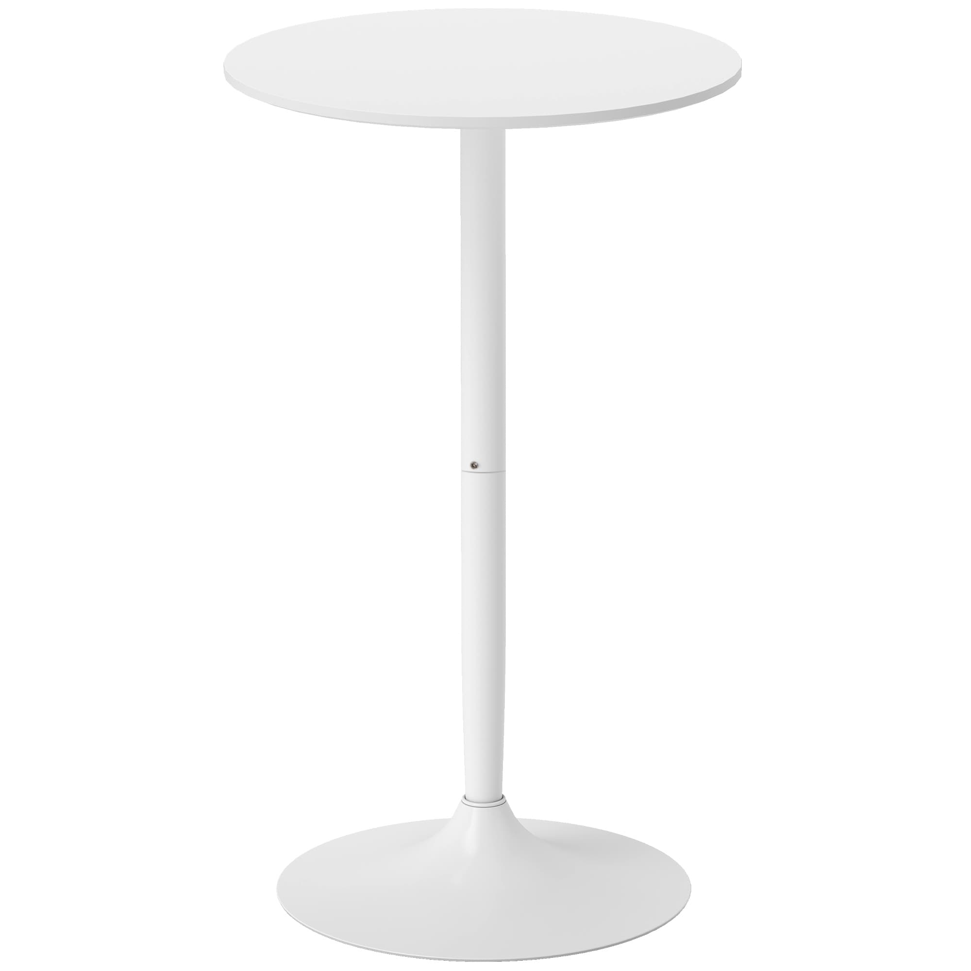 HOMCOM Table de bar ronde table de bistro mange-debout table de cuisine style contemporain plateau peint et cadre en acier