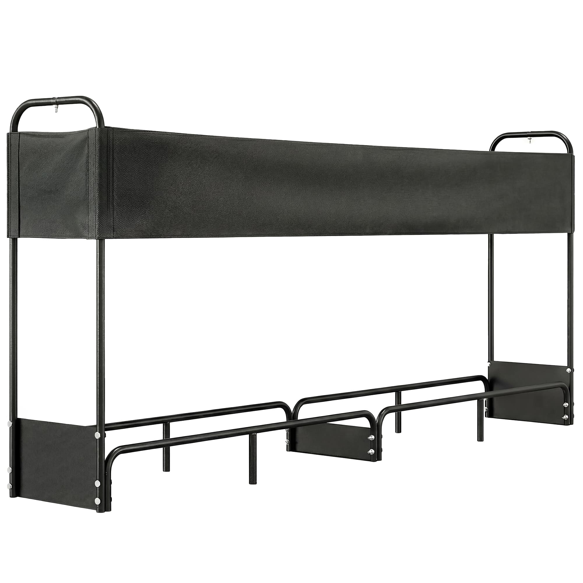 Outsunny Range bûches extérieur, abri bois de chauffage couverture imperméable 600D Oxford charge 300 kg 260 x 38 x 118 cm noir