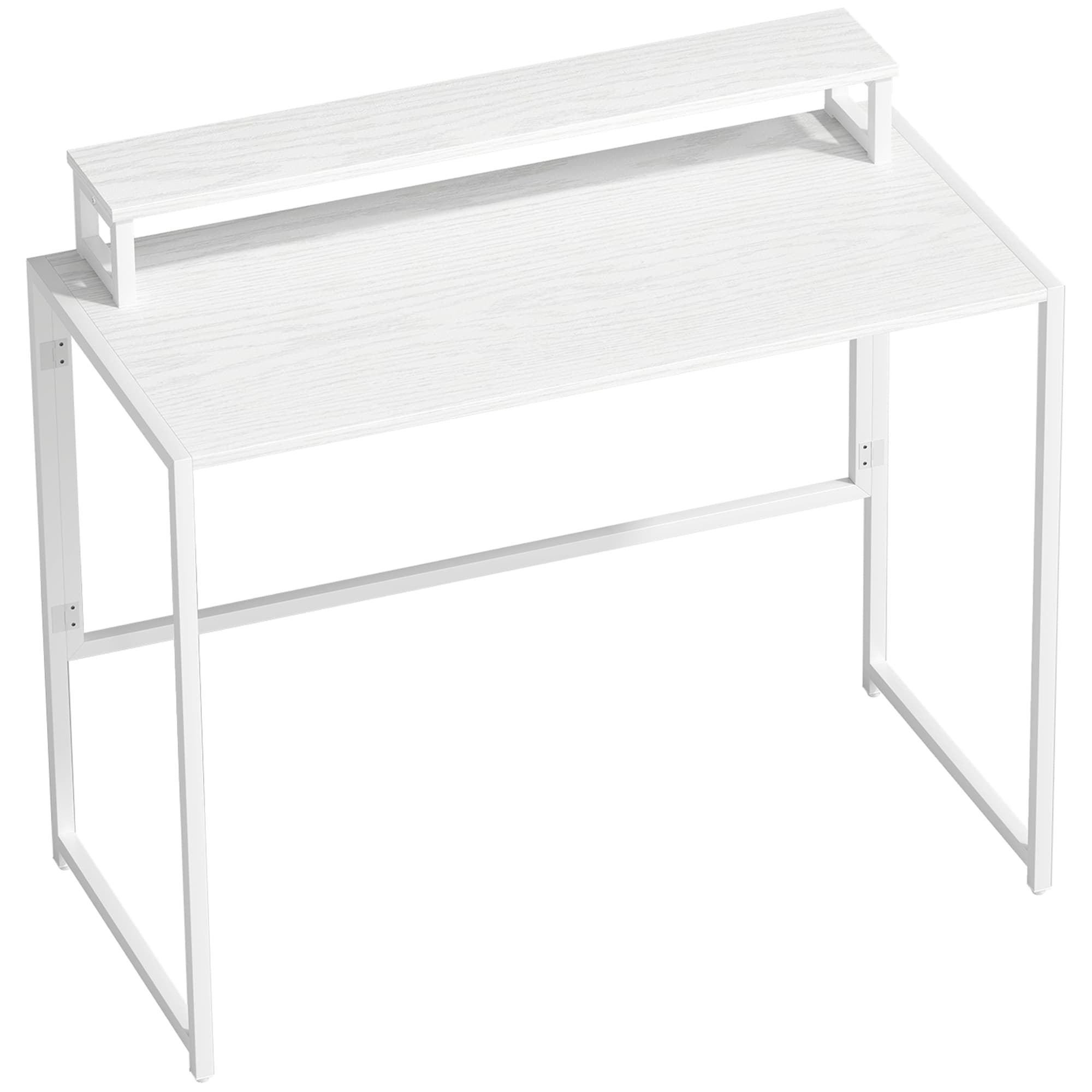 HOMCOM Bureau d'ordinateur pliable avec support d'écran, pour chambre, petits espaces, 100 x 48 x 87,5 cm, blanc