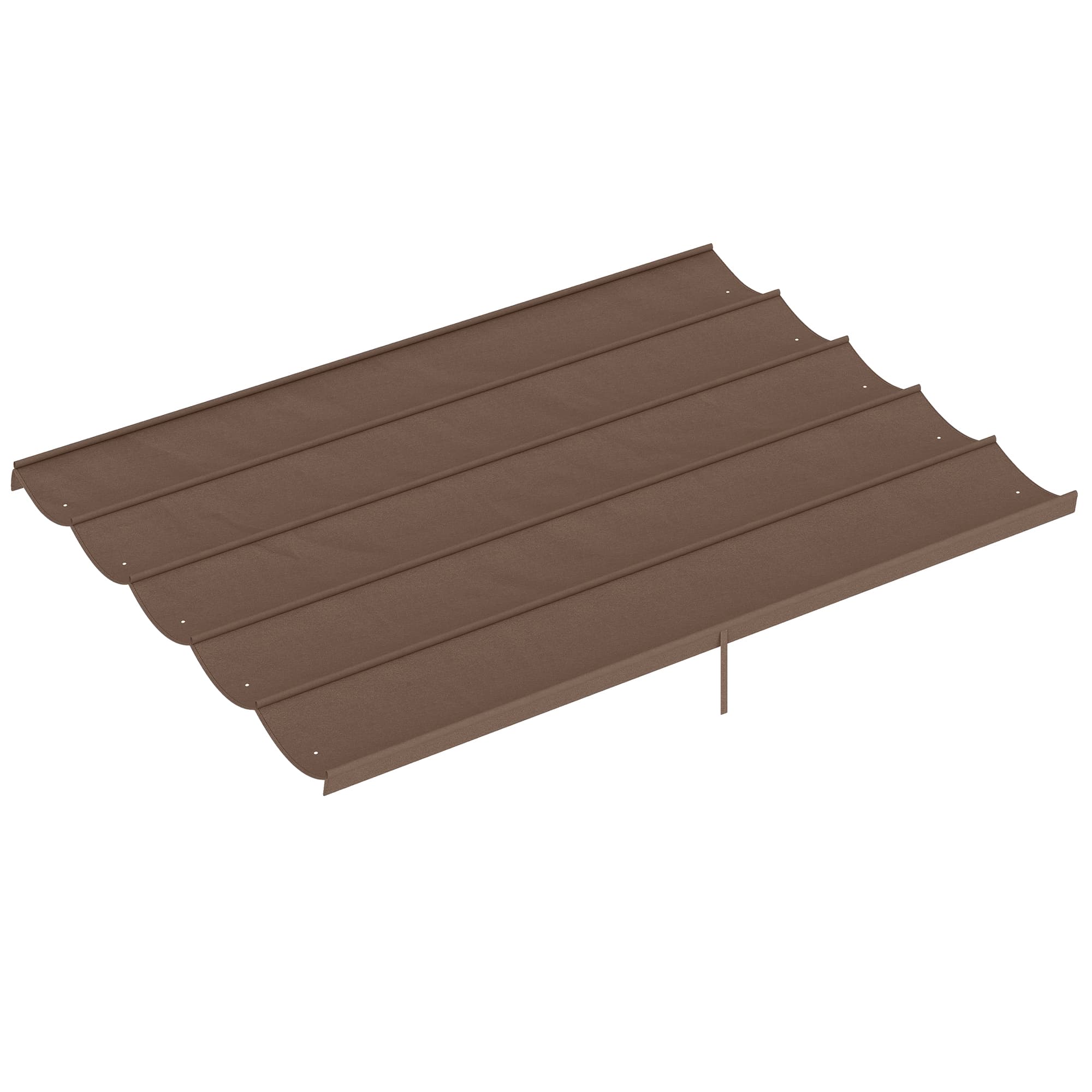 Outsunny Toile de toit pour pergola tonnelle rétractable de 4 x 3 m - café