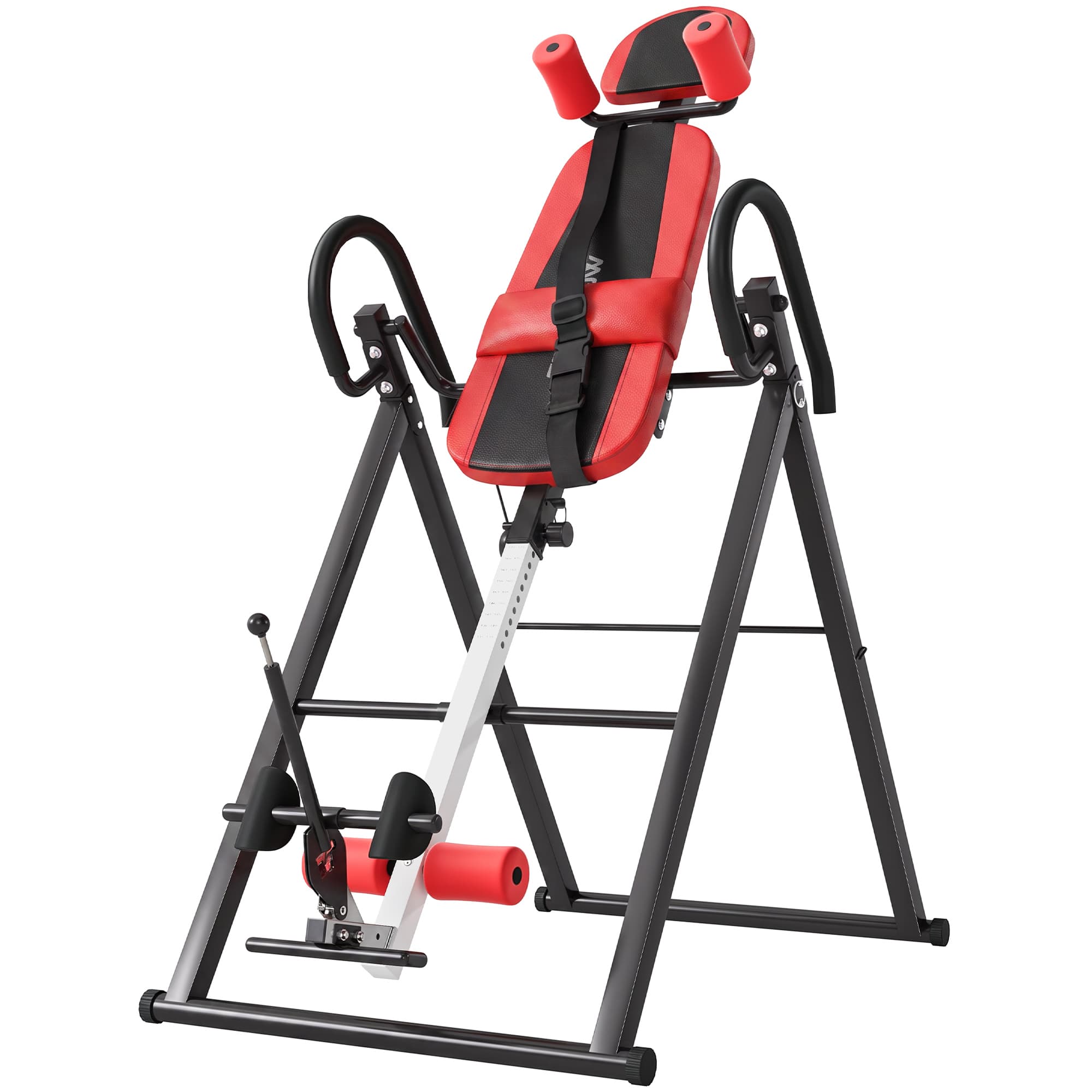 SPORTNOW Table d'inversion pliable avec ceinture de sécurité, Rouge