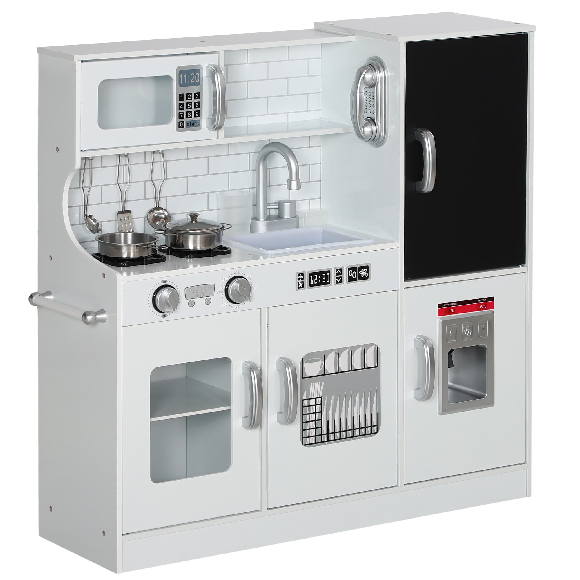 AIYAPLAY Cuisine enfant jouet d'imitation pour enfant - dinette enfant de 3-8 ans, blanc