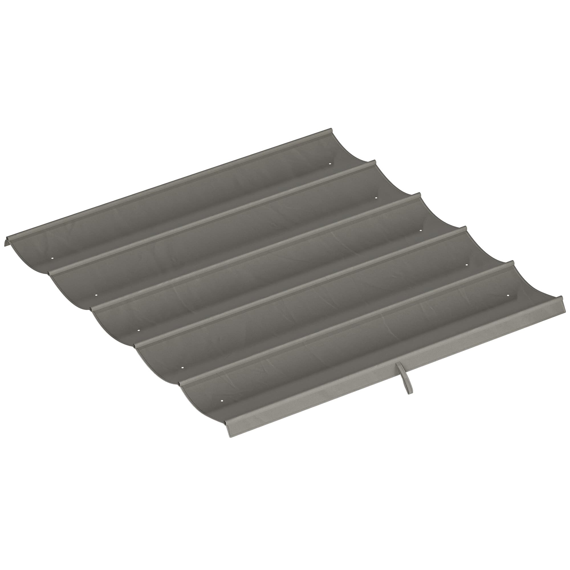 Outsunny Toile de toit pour pergola tonnelle rétractable de 3 x 3 m - toile uniquement 250 x 255 cm gris clair