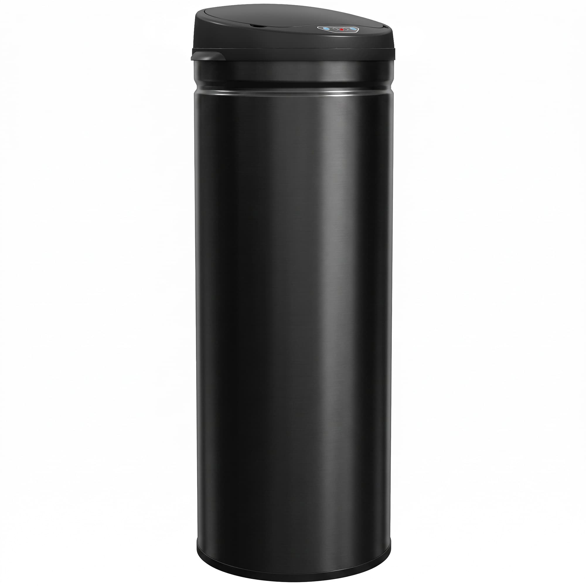 HOMCOM Poubelle cuisine automatique 50L acier inoxydable, poubelle à couvercle à fermeture en douceur, 30,5x30,5x85cm, noir