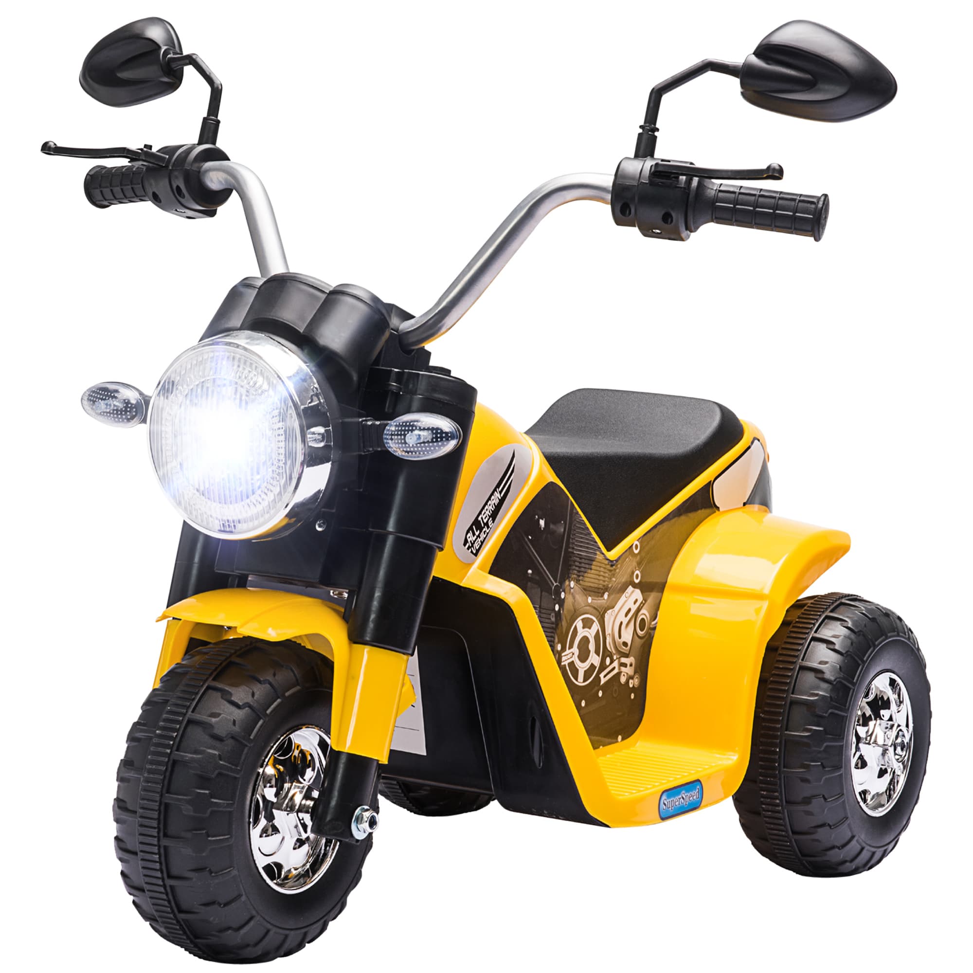 HOMCOM Moto électrique voiture enfant chopper tout-terrain 6 V 20 W pour enfant 18 à 36 mois