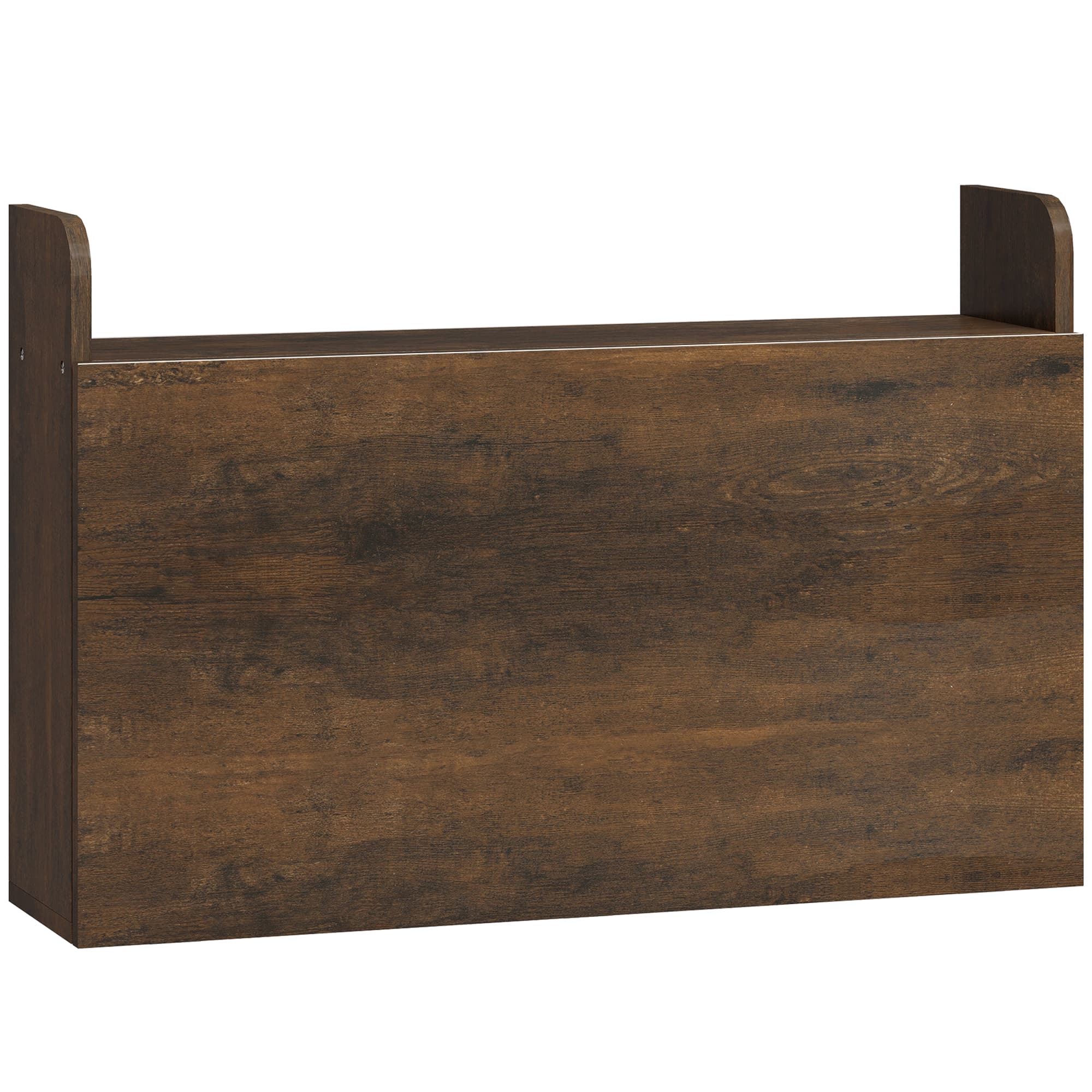 HOMCOM Bureau suspendu table murale table d'ordinateur murale et tablette rabattable avec rangements - 77 x 20 x 51 cm