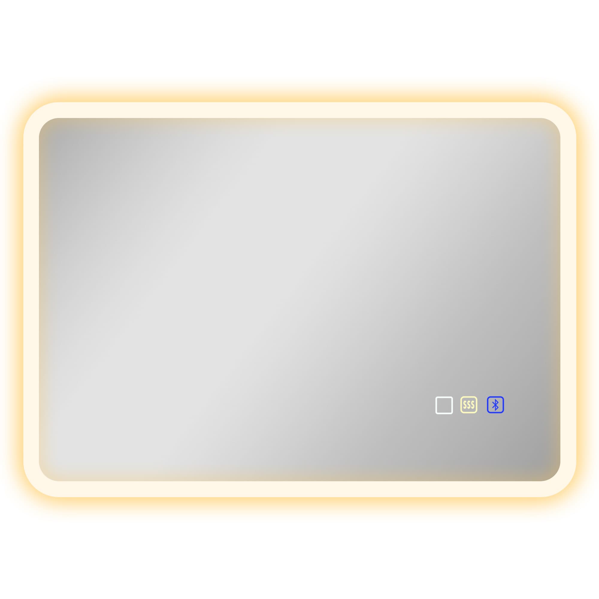 HOMCOM Miroir salle de bain LED bluetooth 50 x 70 cm interrupteur tactile lumière réglable 3 couleurs anti-buée mémoire argent