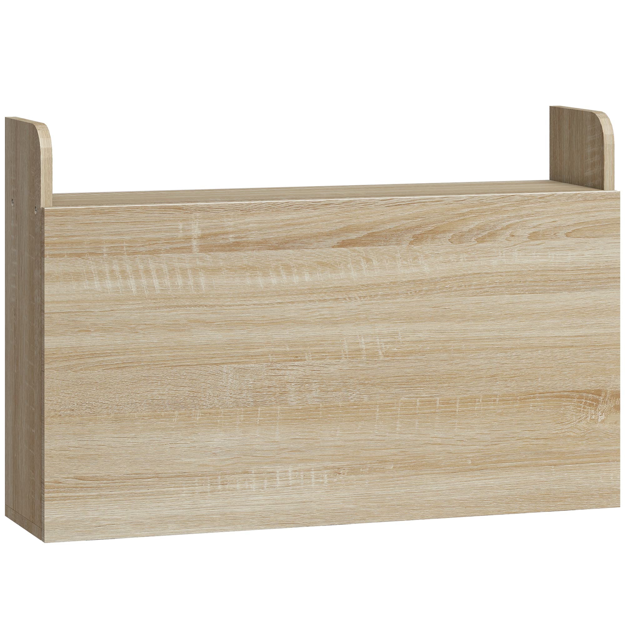 HOMCOM Bureau suspendu table murale table d'ordinateur murale et tablette rabattable avec rangements - 77 x 20 x 51 cm