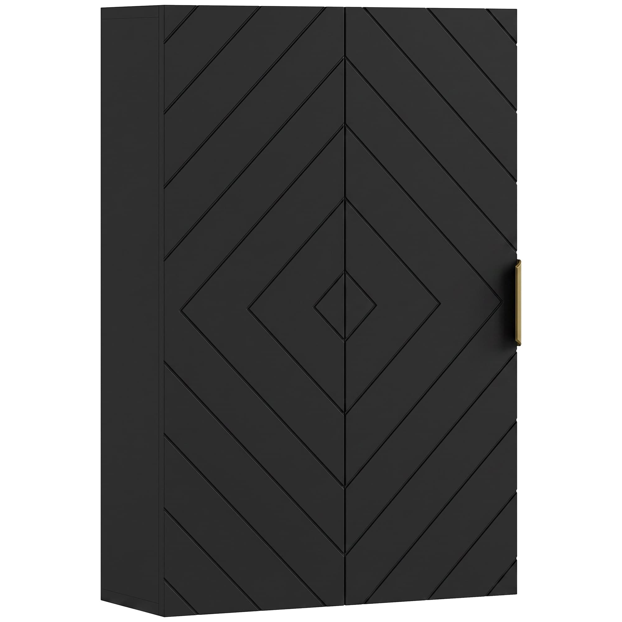 kleankin Armoire murale de salle de bain, armoire à pharmacie murale meuble de rangement avec étagère réglable
